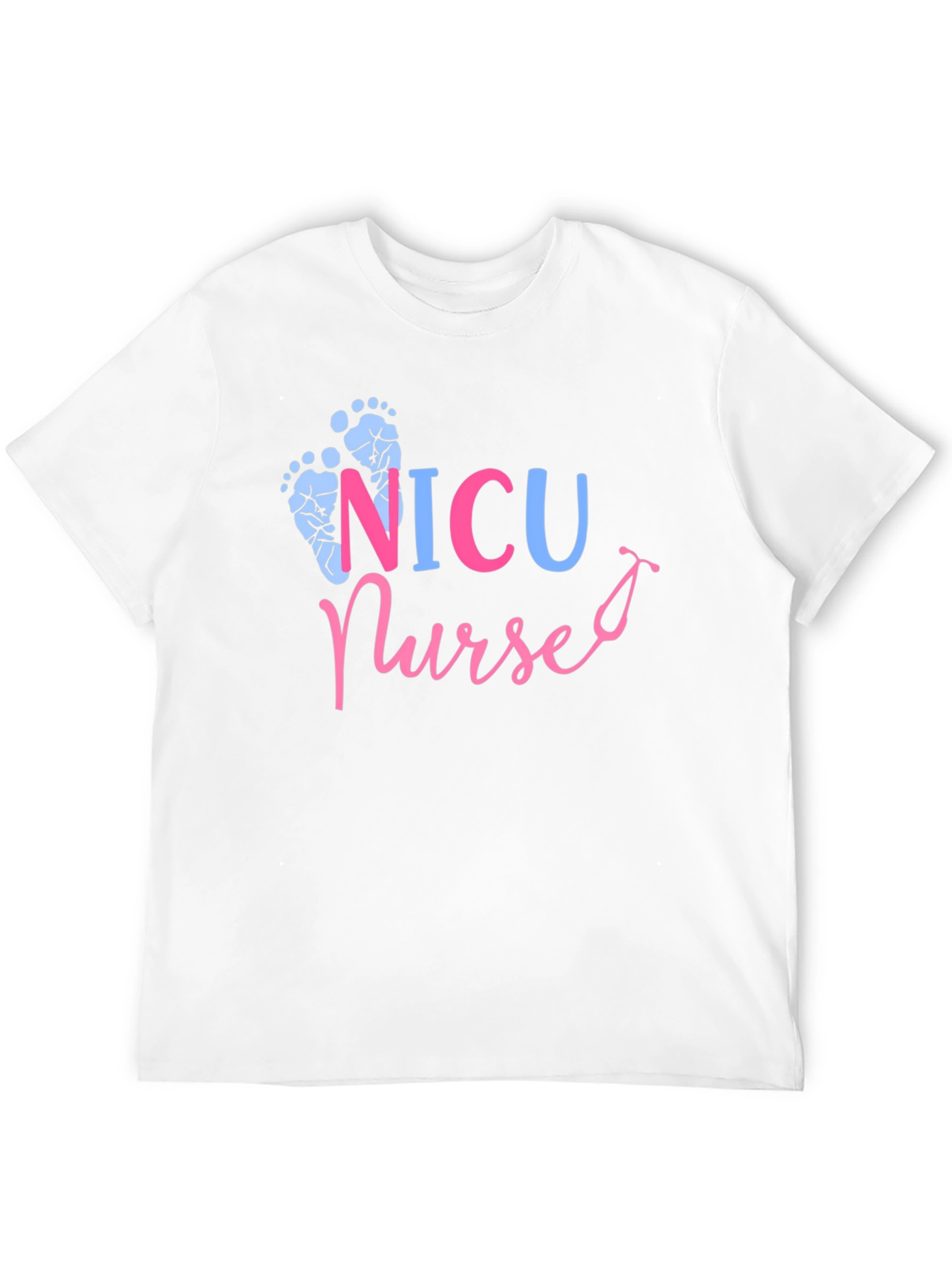 NICU Nurse T-Shirt: Footprint Design