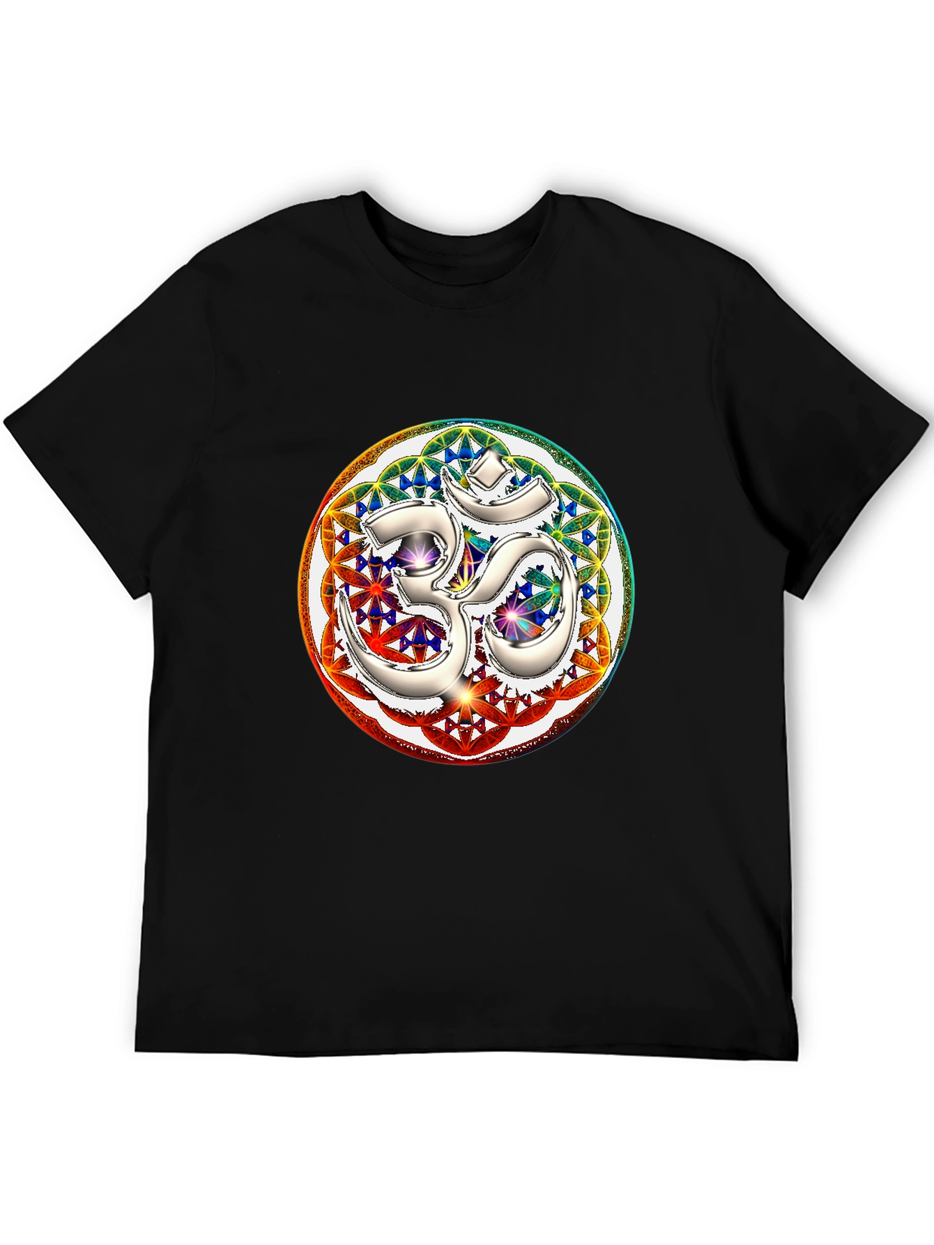 Om Mandala Graphic Tee - Black