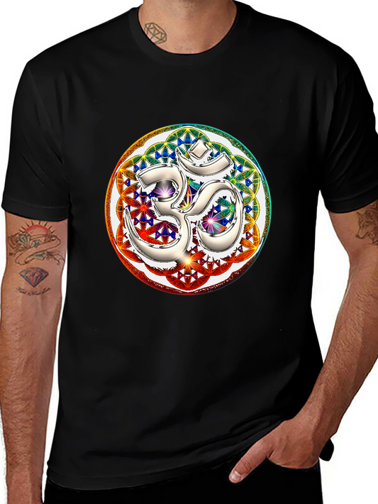 Om Mandala Graphic Tee - Black