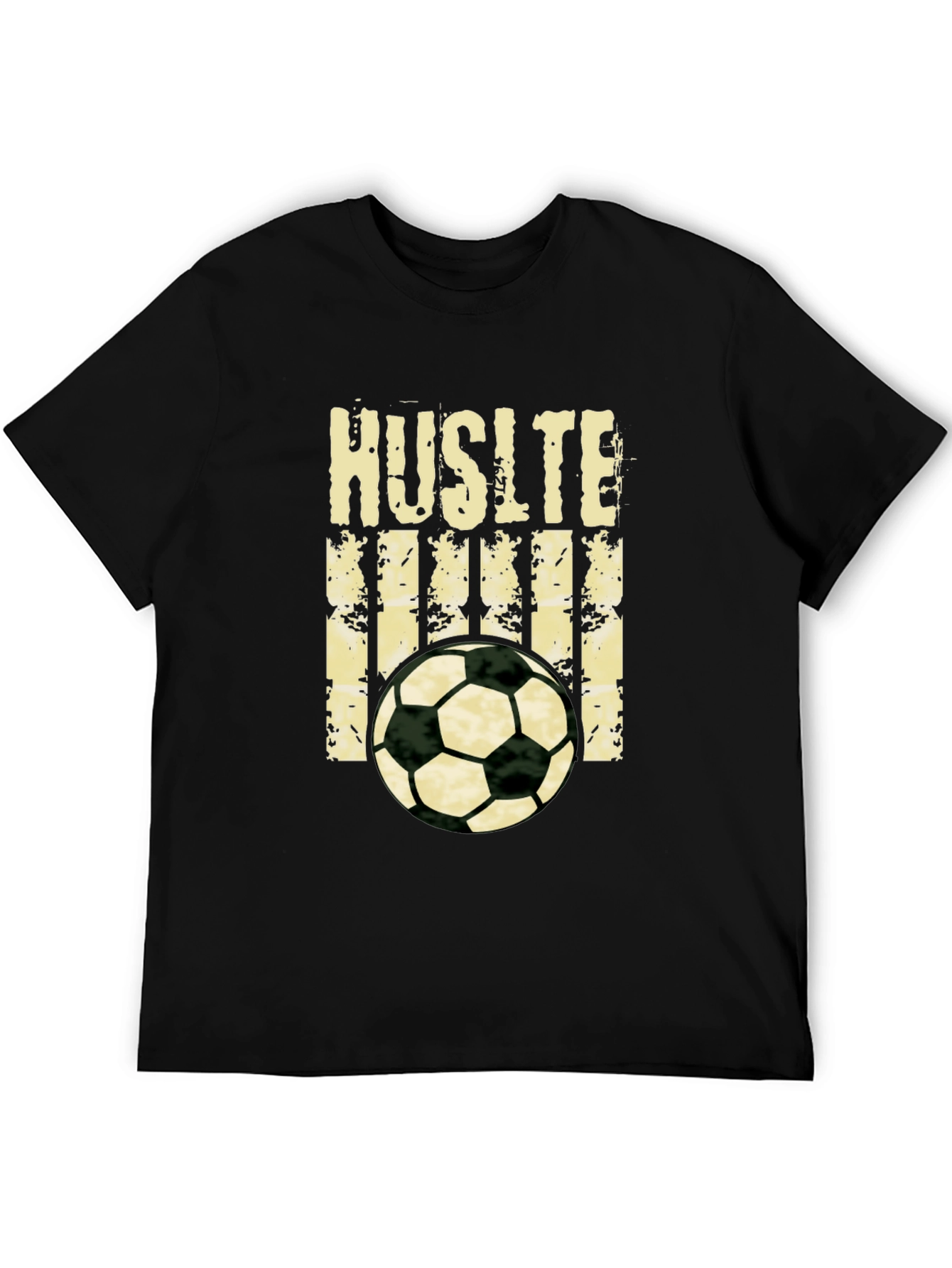 Hustle Soccer T-Shirt - Black Graphic Tee