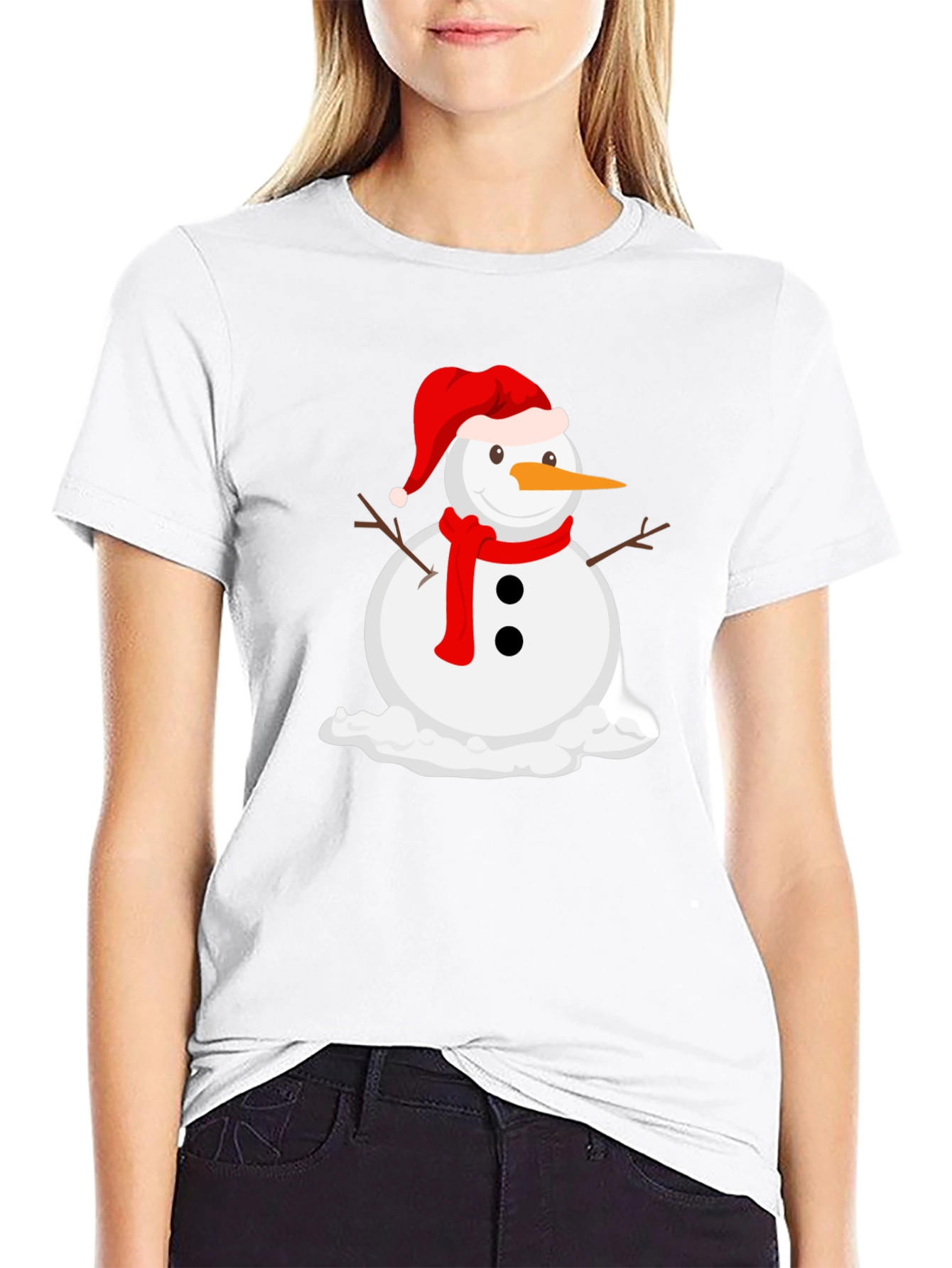 Melting Snowman Graphic Tee - Holiday Cheer