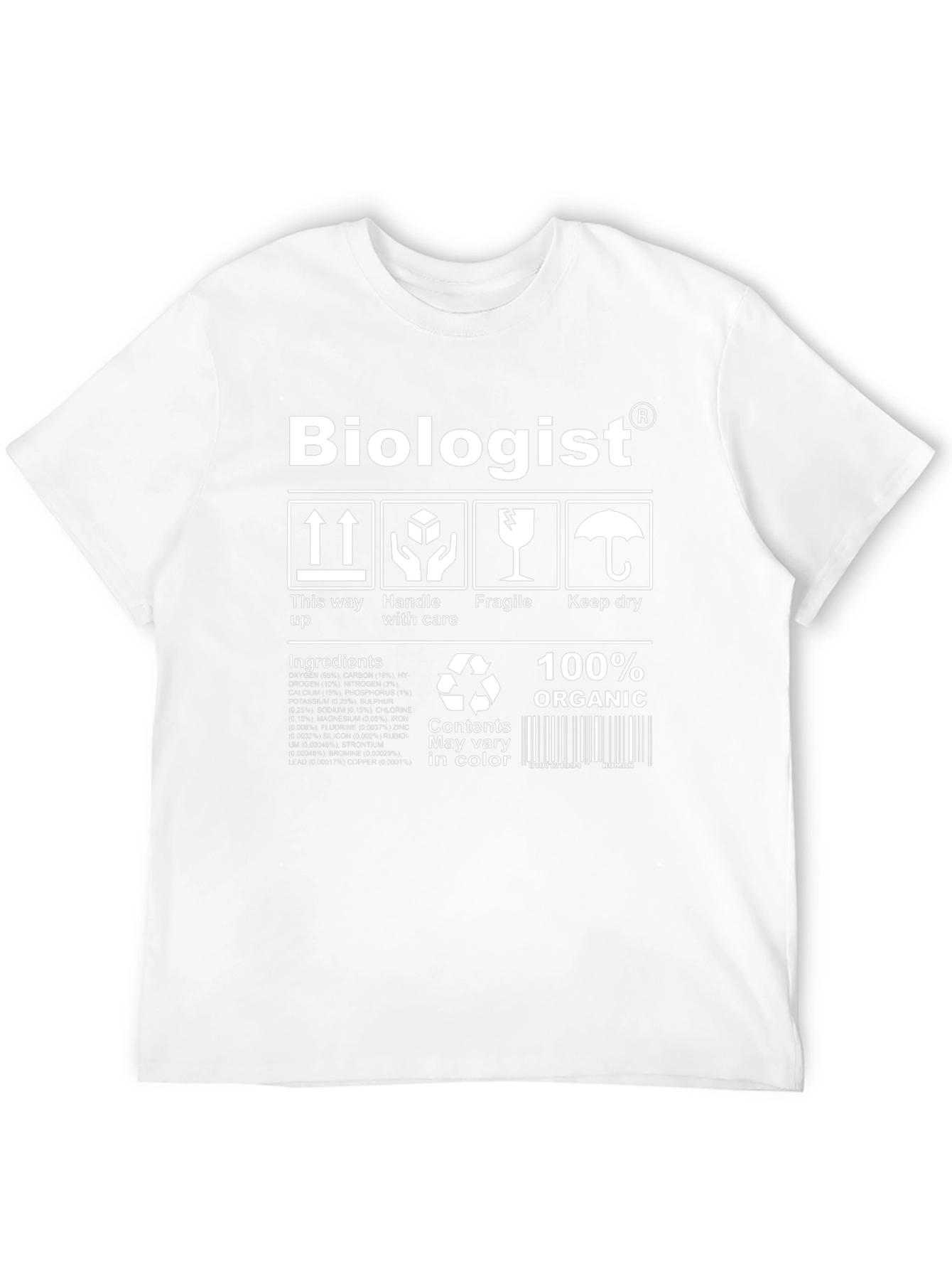 Biologist Organic Black T-Shirt