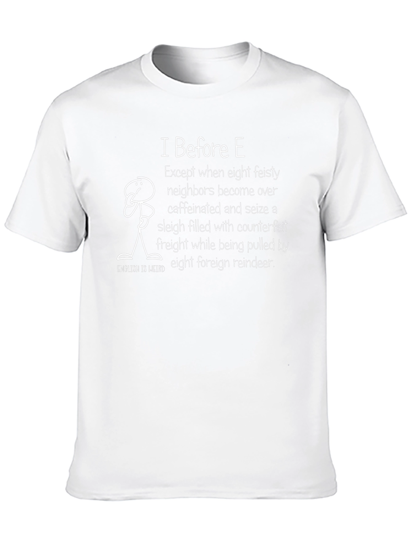 Funny I Before E English Teacher T-Shirt