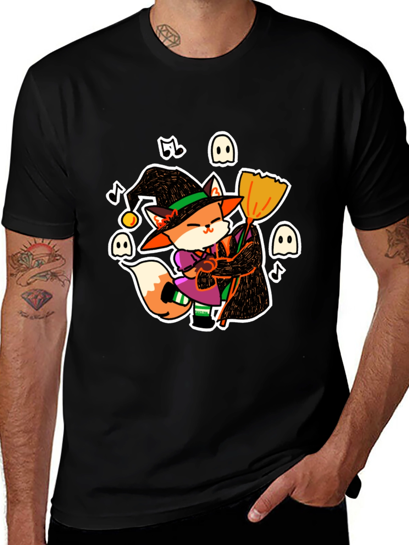 Fox Witch T-Shirt Halloween
