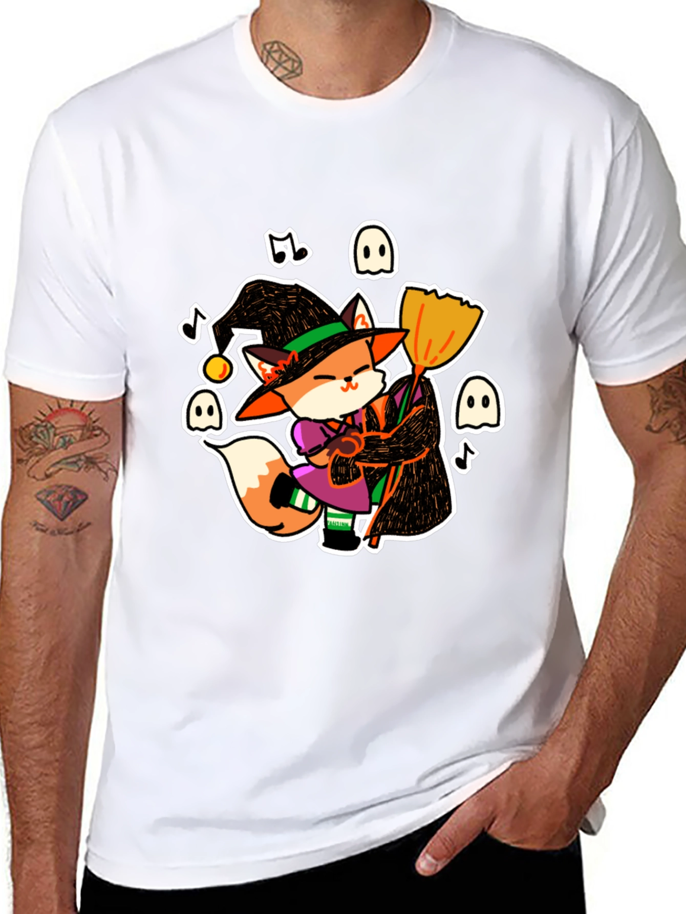 Fox Witch T-Shirt Halloween