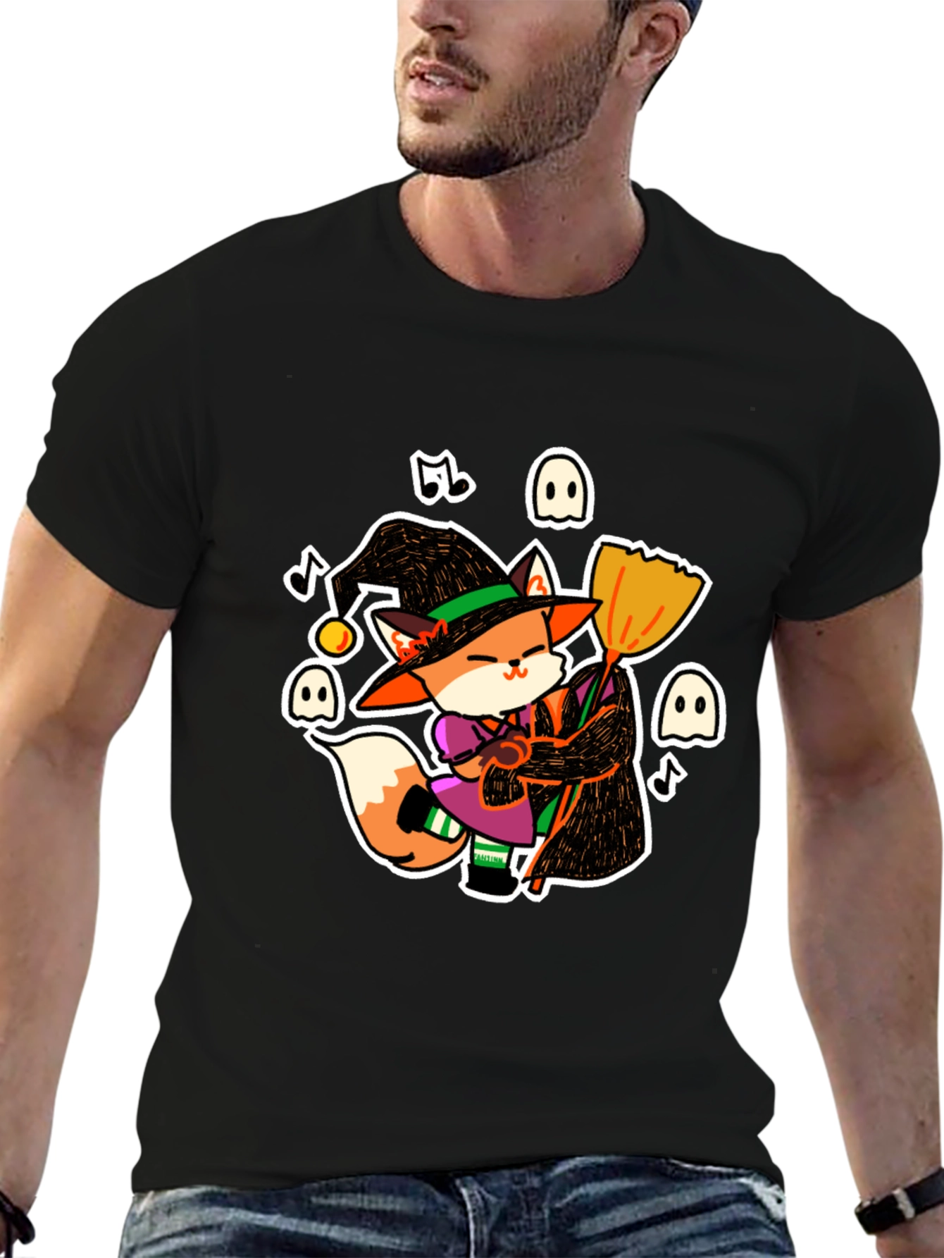 Fox Witch T-Shirt Halloween