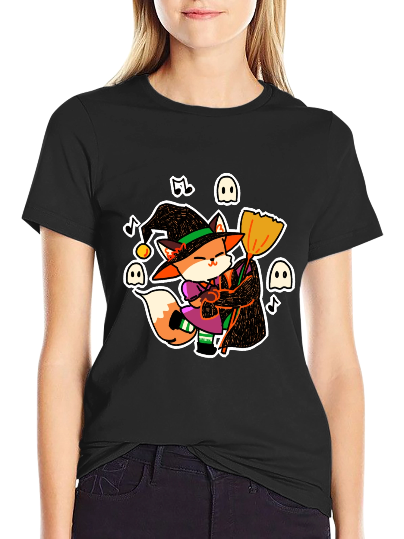 Fox Witch T-Shirt Halloween