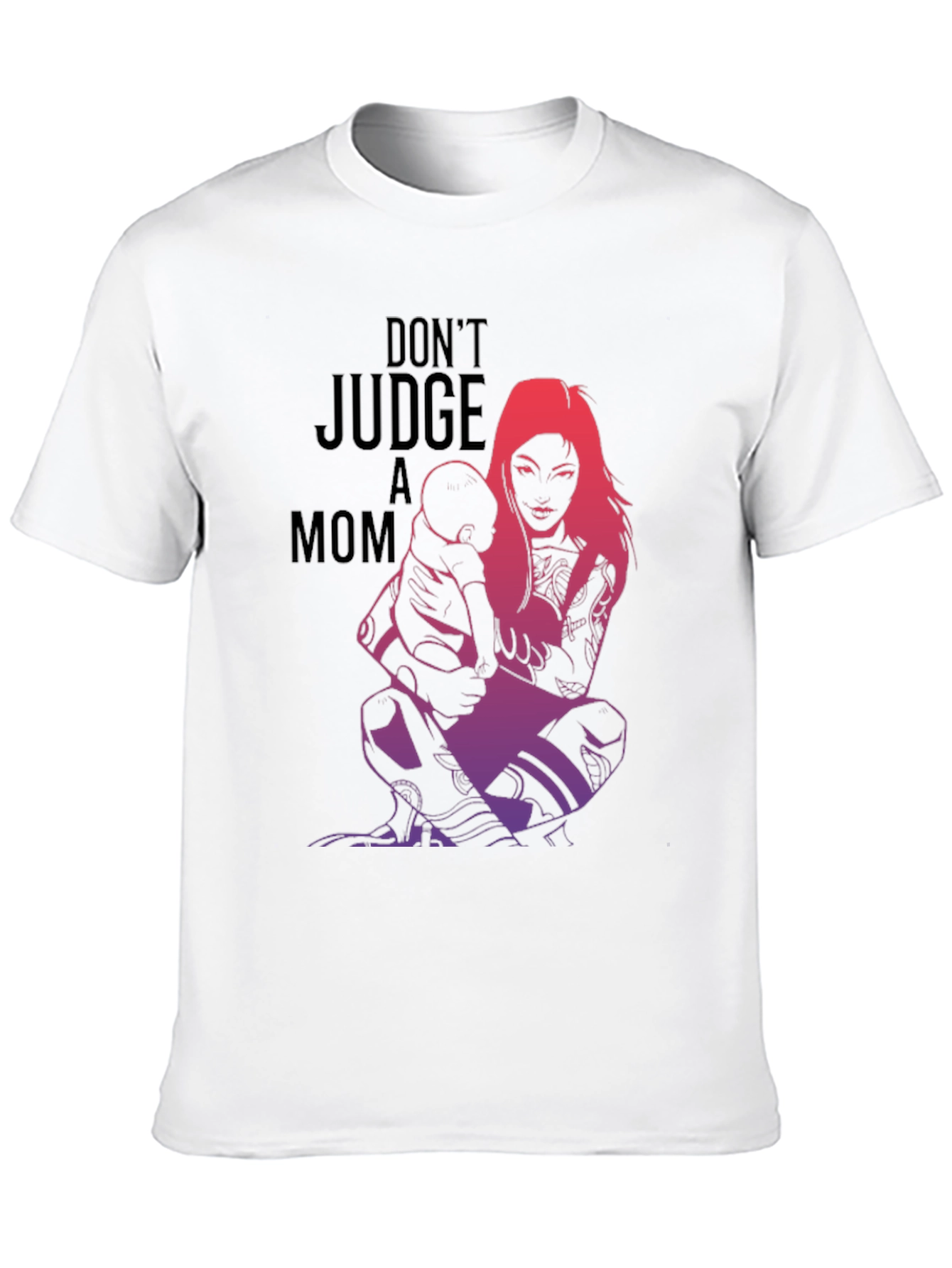 Tattooed Mom Graphic Tee - Dont Judge