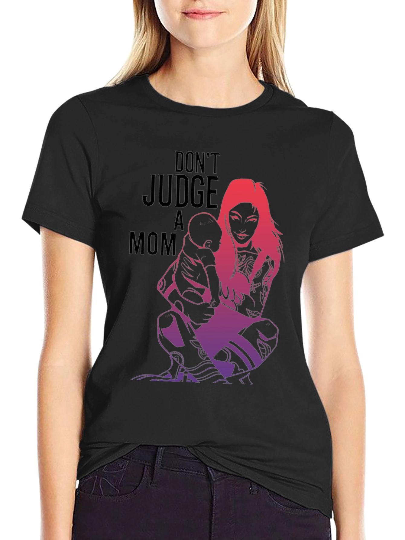 Tattooed Mom Graphic Tee - Dont Judge