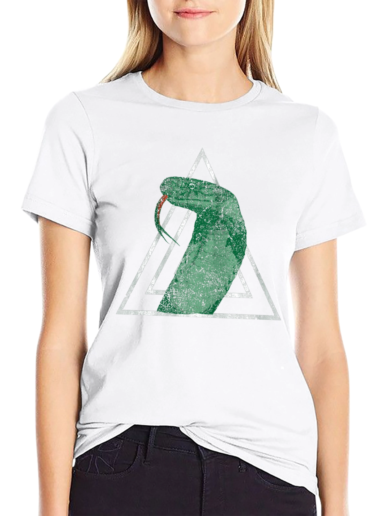 Snake Triangle Graphic T-Shirt