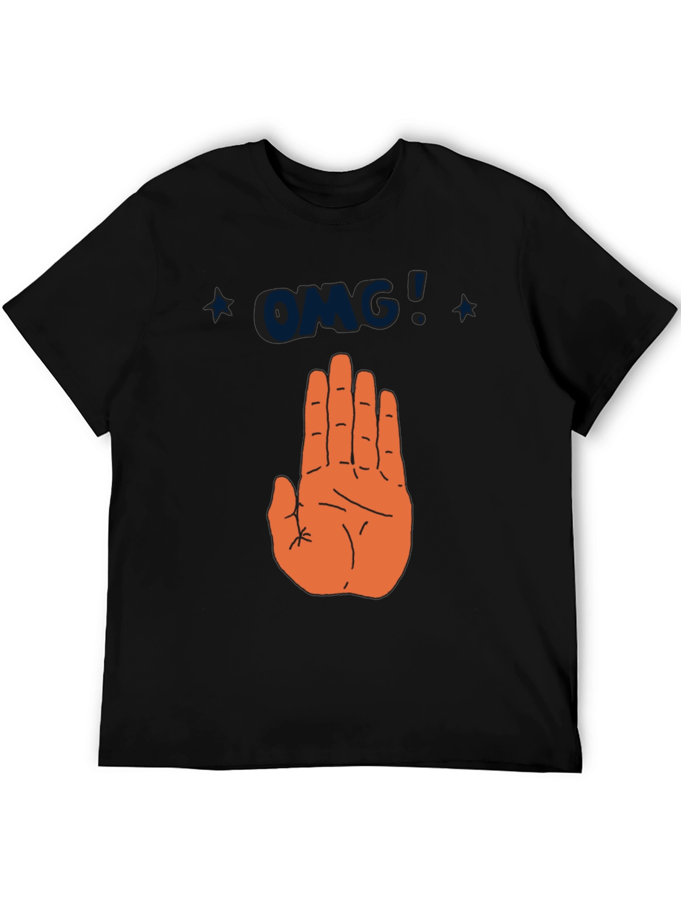 OMG Hand Graphic T-Shirt - Trendy Casual Tee