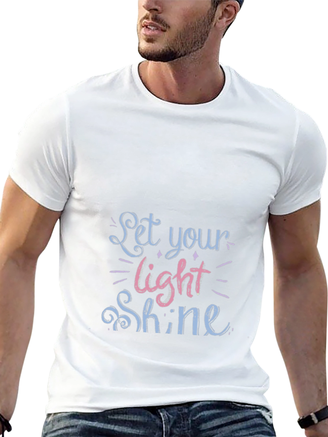 Let Your Light Shine Black Graphic Tee