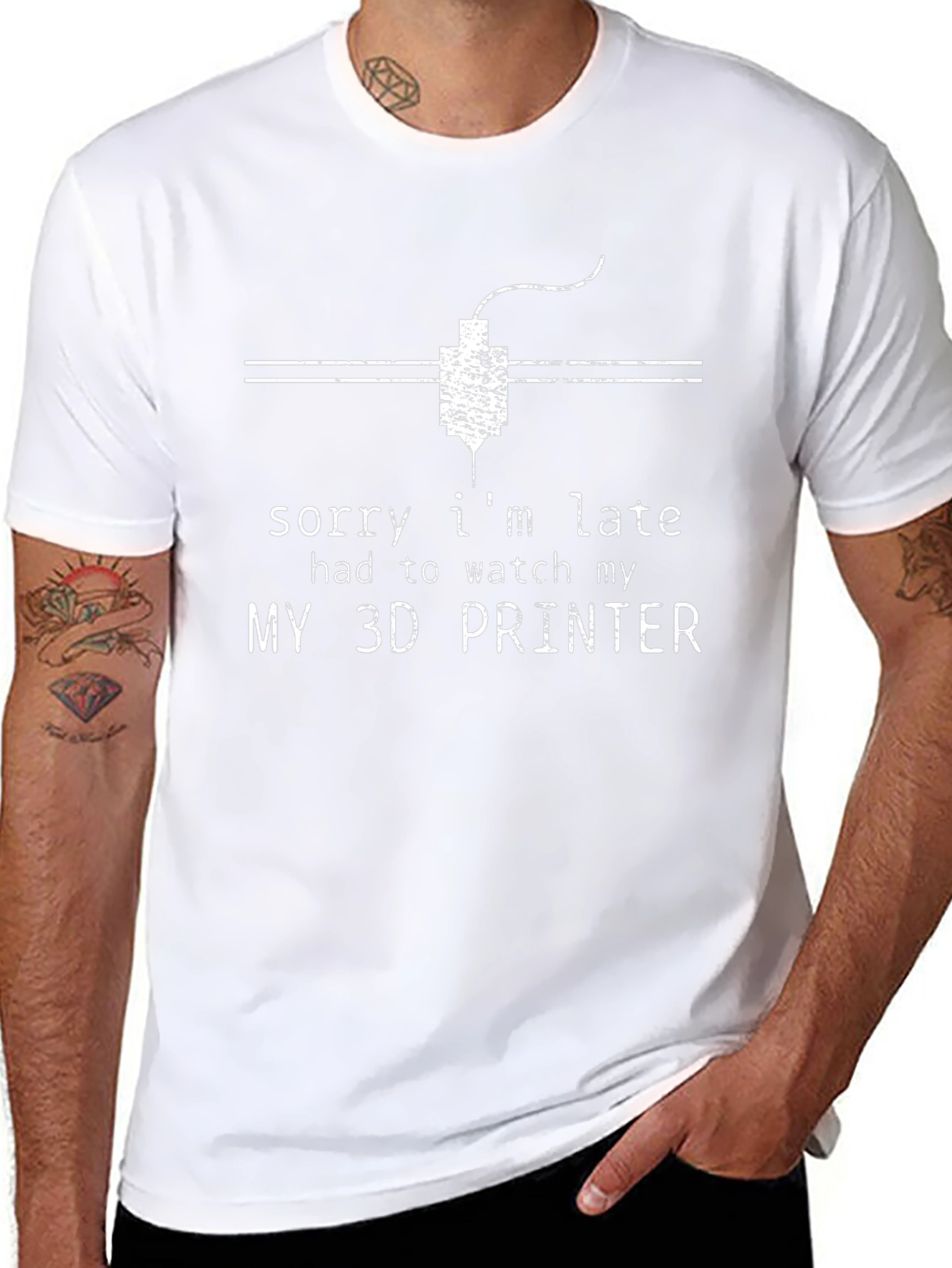 3D Printer T-Shirt Funny Late Hobbyist Gift