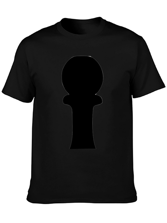 Mysterious Silhouette Graphic Black T-Shirt