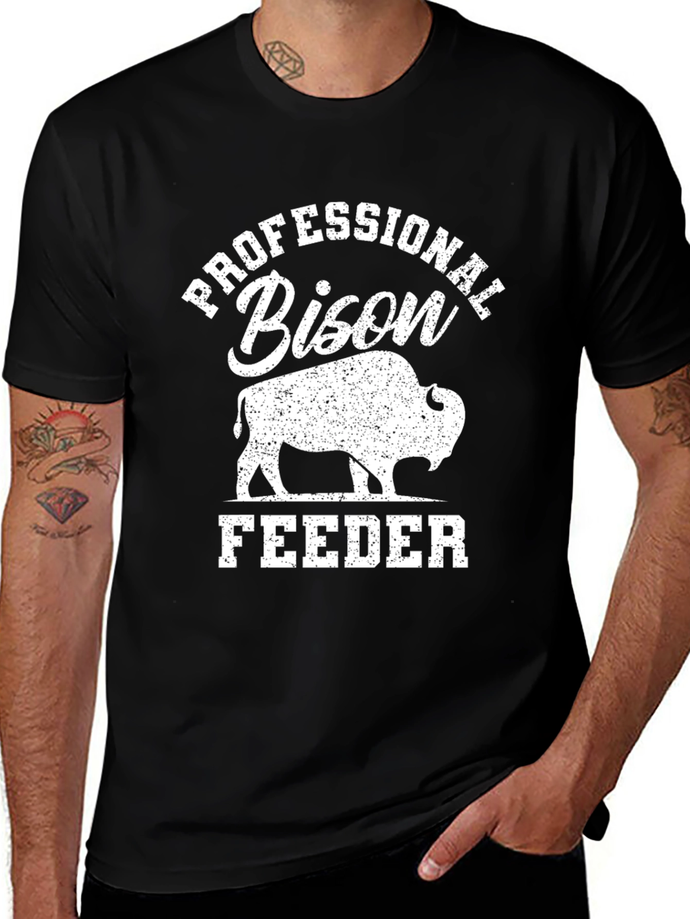Professional Bison Feeder Graphic T-Shirt