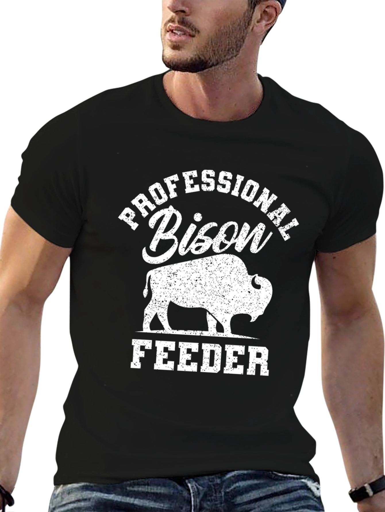 Professional Bison Feeder Graphic T-Shirt