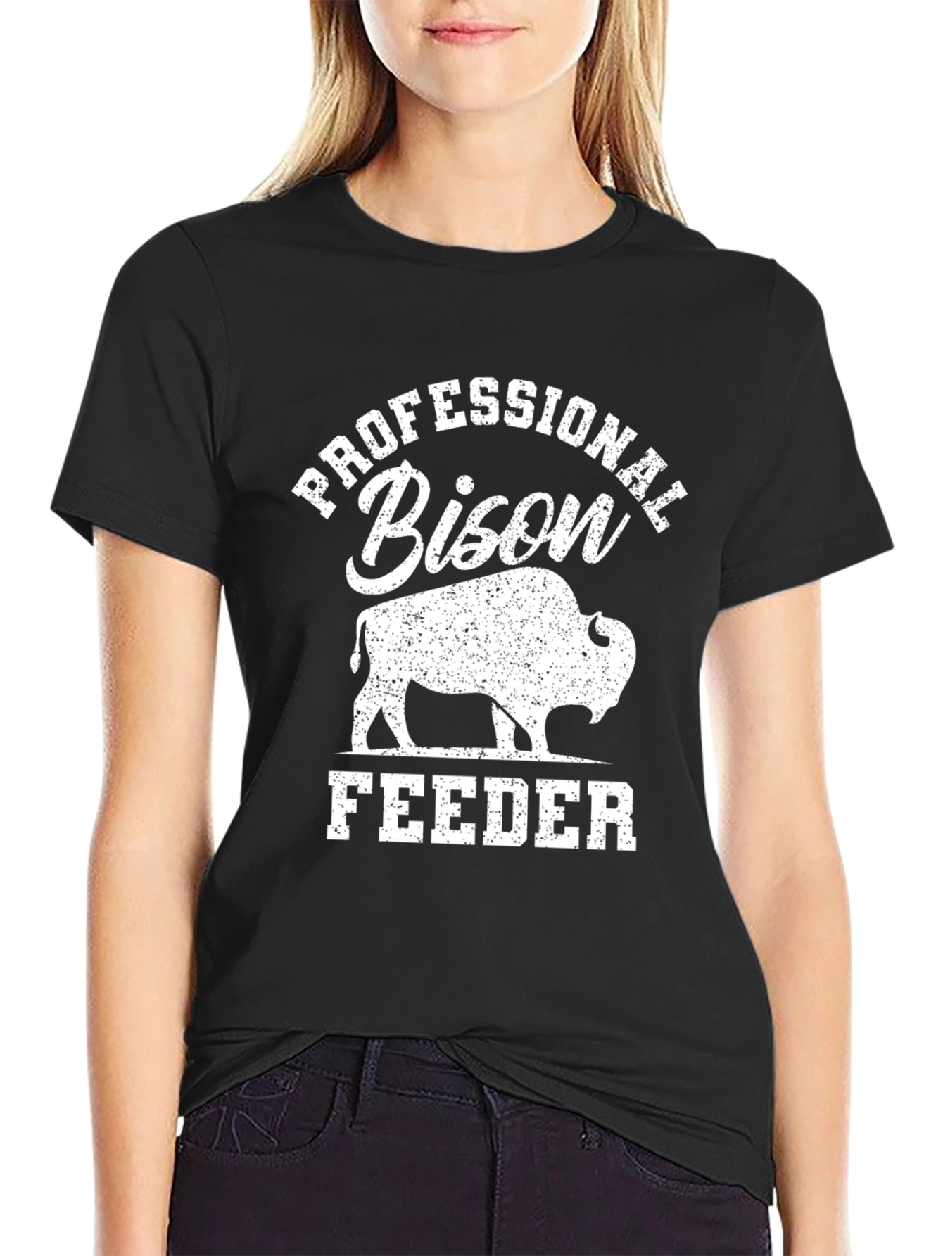 Professional Bison Feeder Graphic T-Shirt