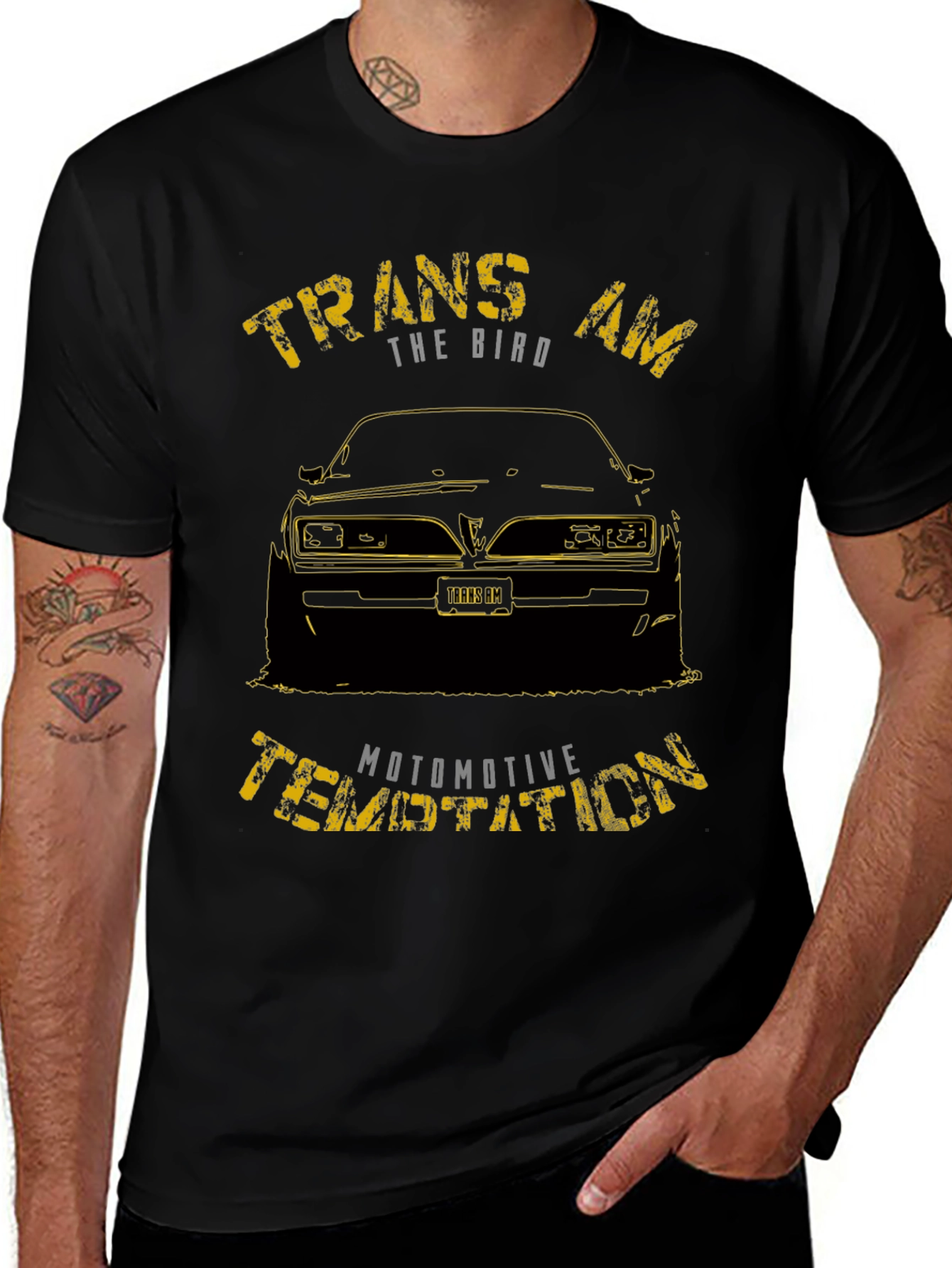 Trans Am Car Graphic Black T-Shirt