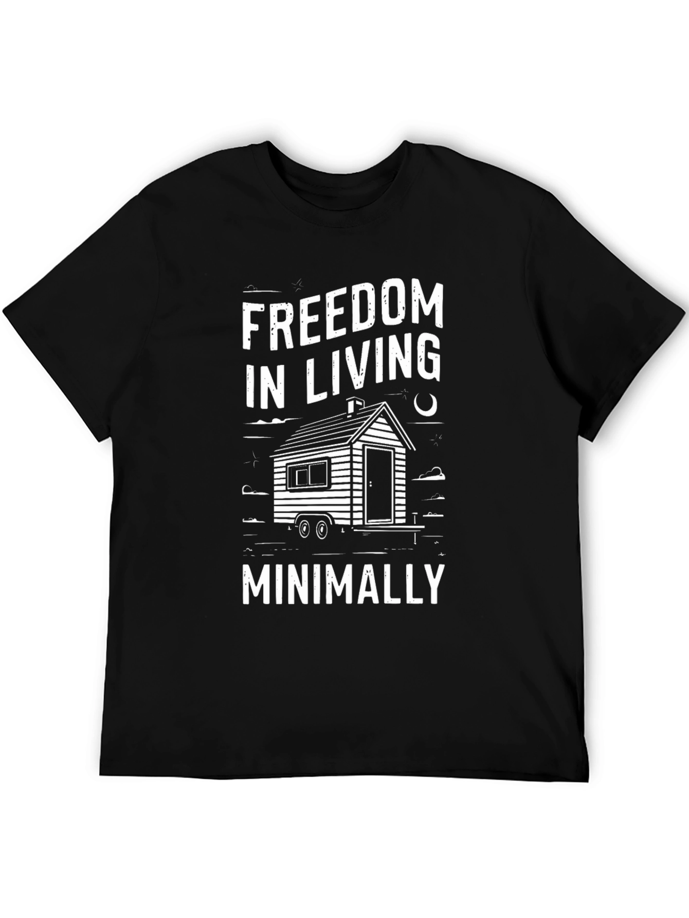 Freedom in Living Minimally Black T-Shirt