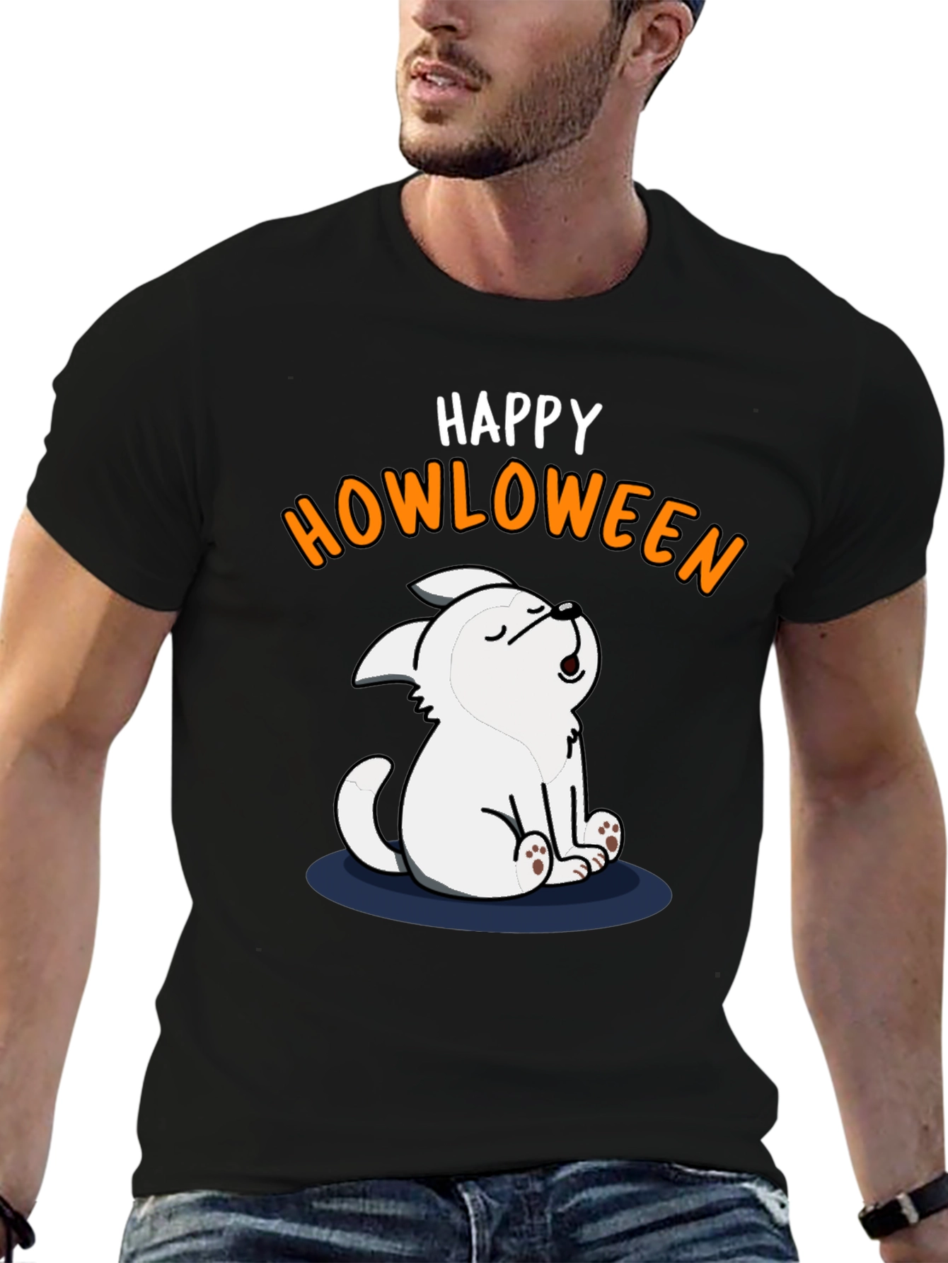 Happy Howloween T-Shirt - Spooky Cute Dog Halloween Tee