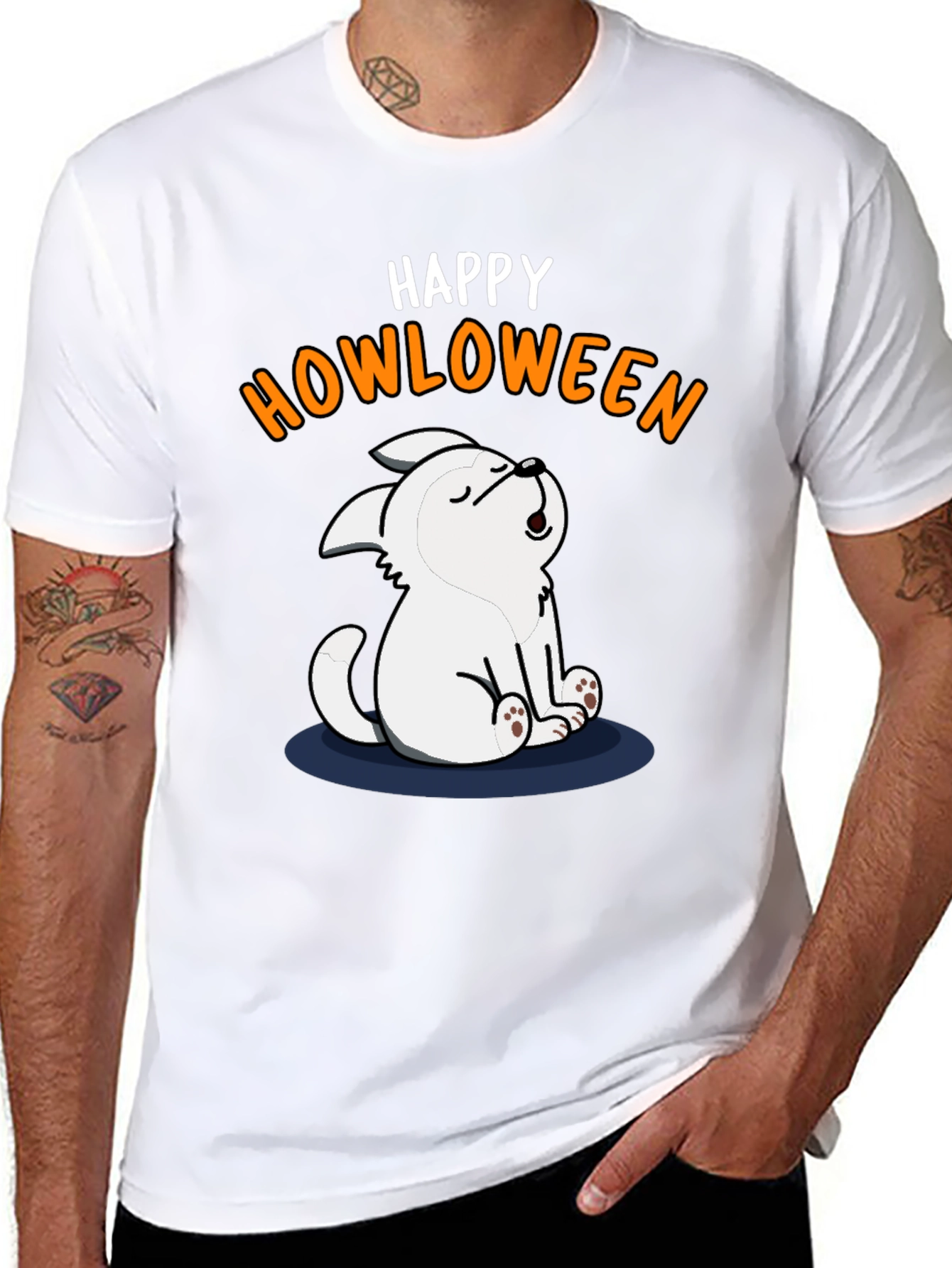 Happy Howloween T-Shirt - Spooky Cute Dog Halloween Tee