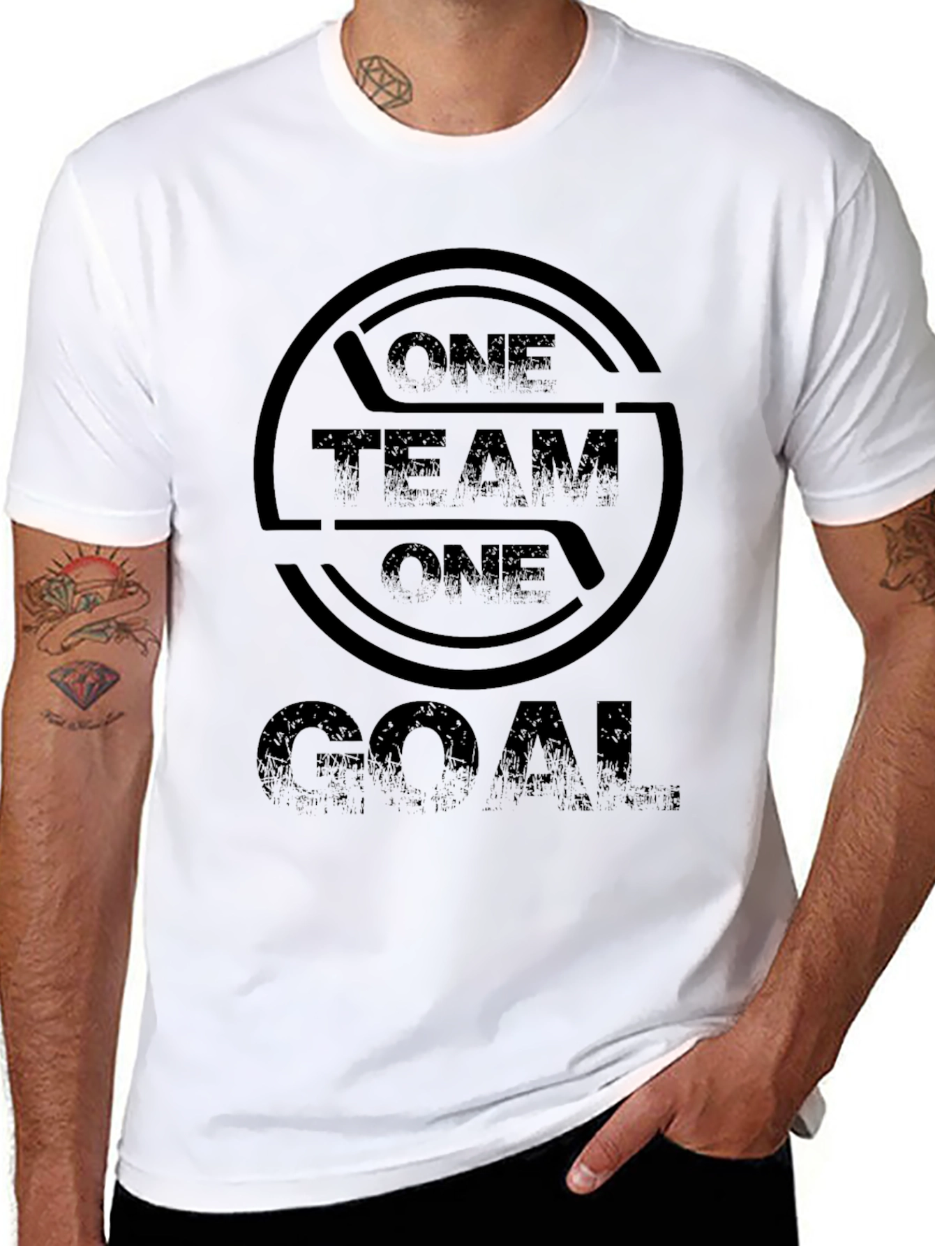 One Team One Goal Black T-Shirt