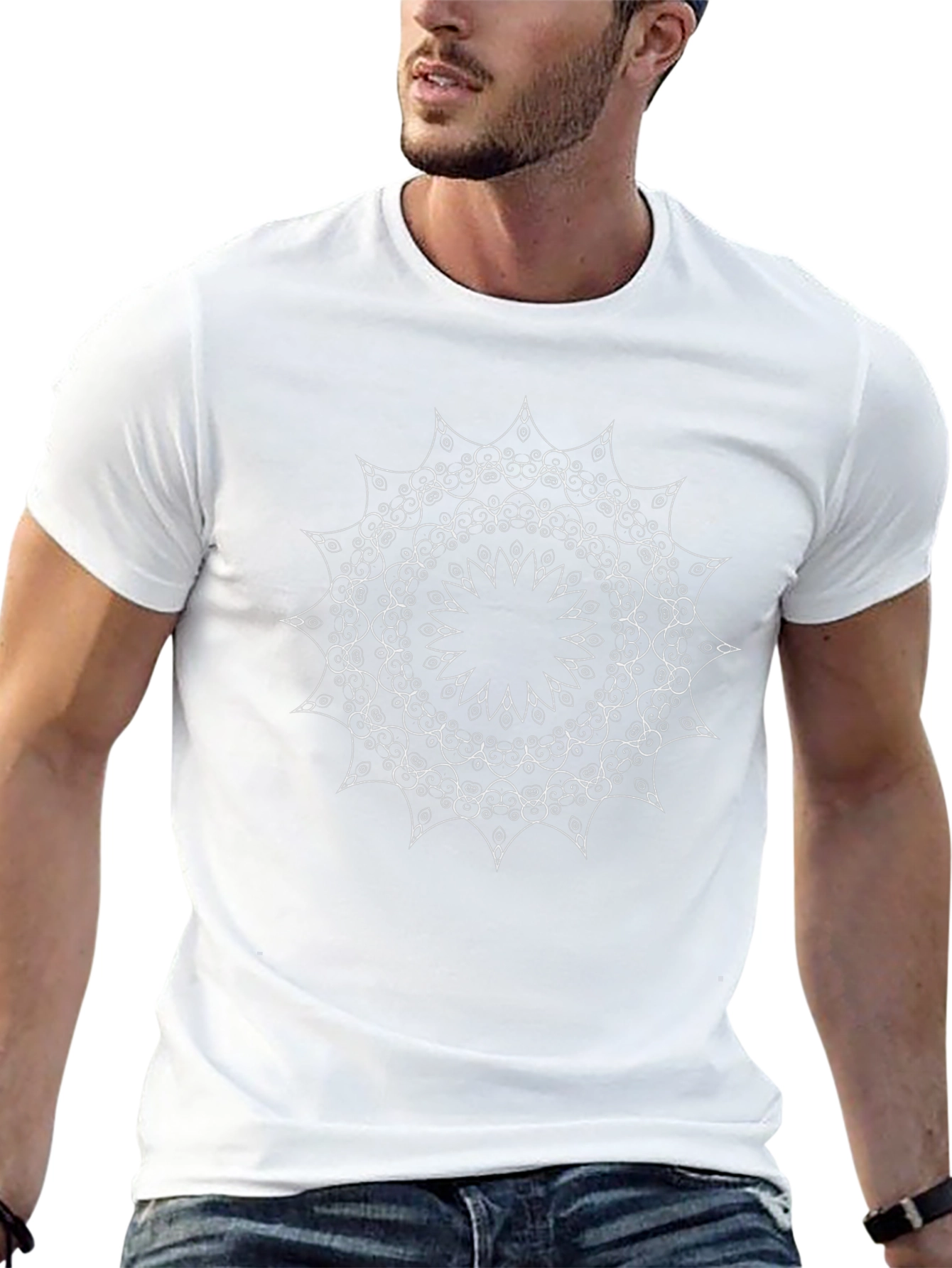 Mandala Graphic Black T-Shirt - Mens Unique Design
