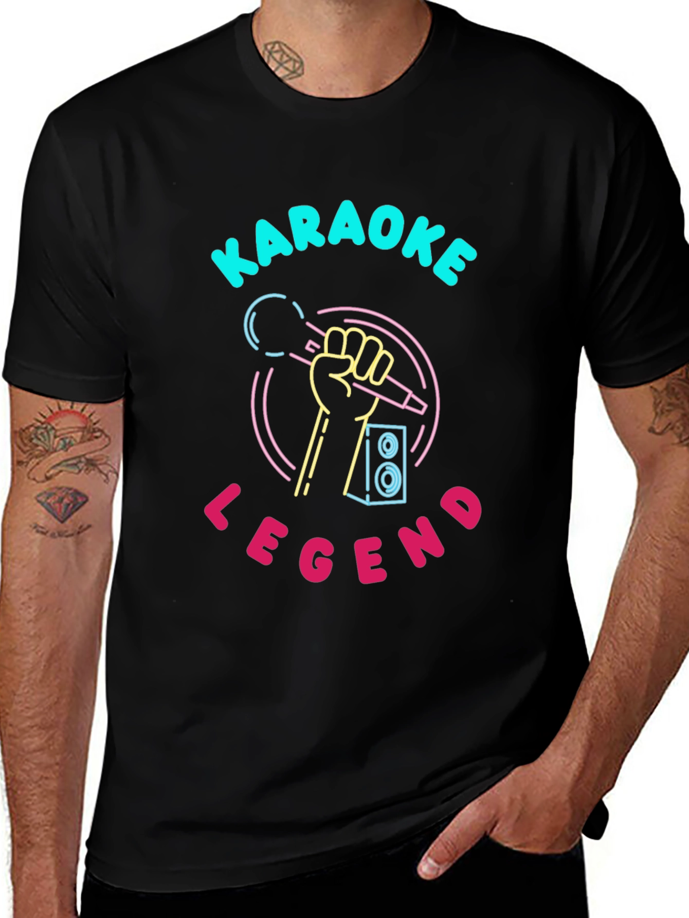 Karaoke Legend T-Shirt - Neon Design