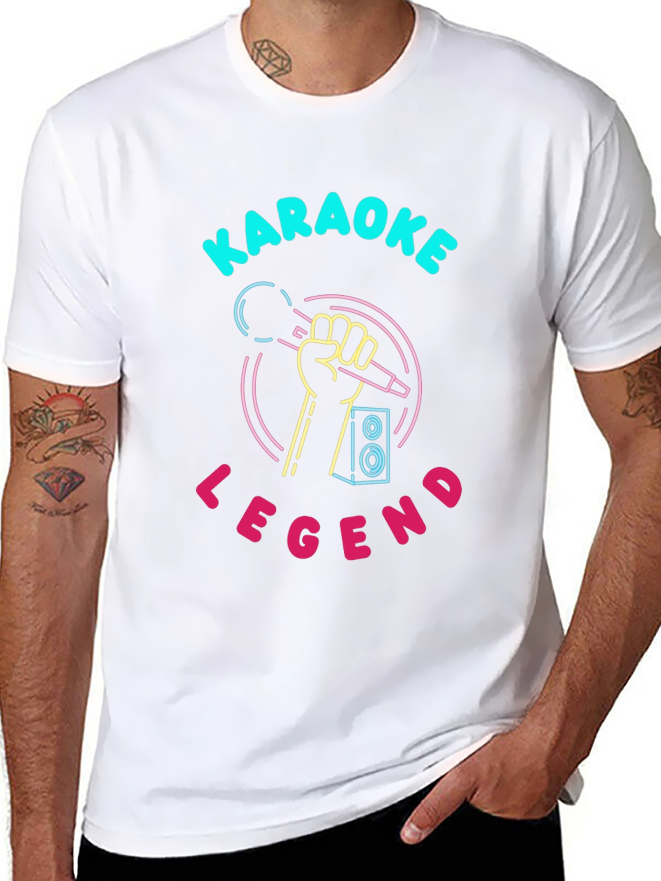 Karaoke Legend T-Shirt - Neon Design