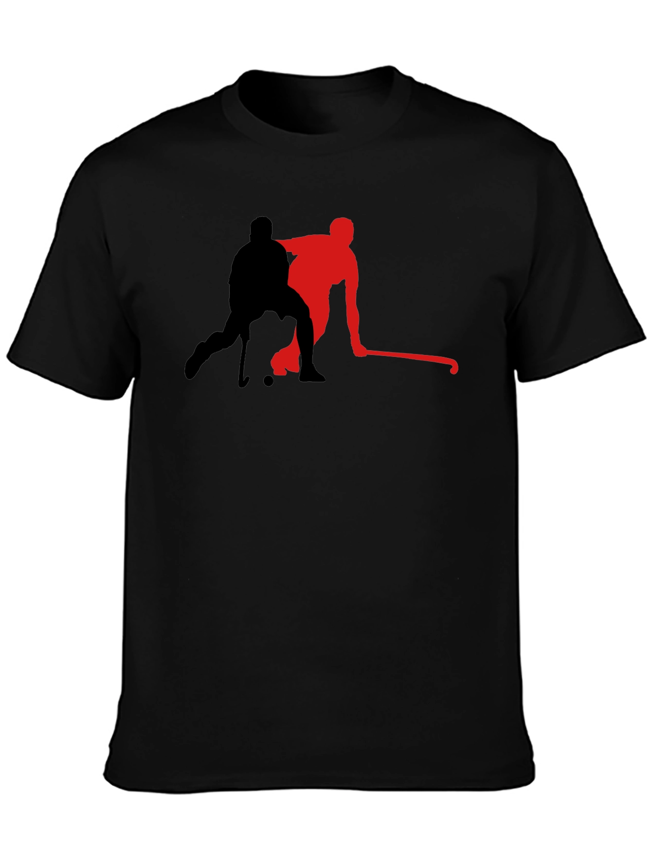 Hockey Player Graphic Tee - Black