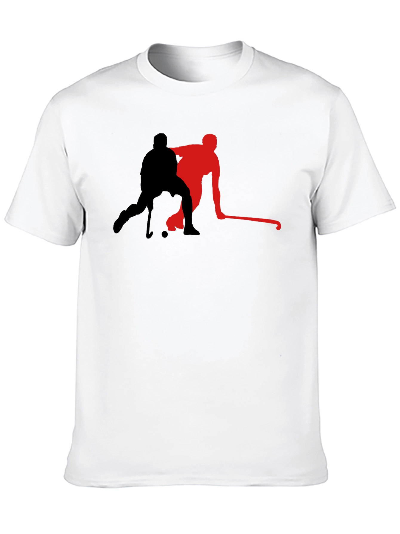 Hockey Player Graphic Tee - Black