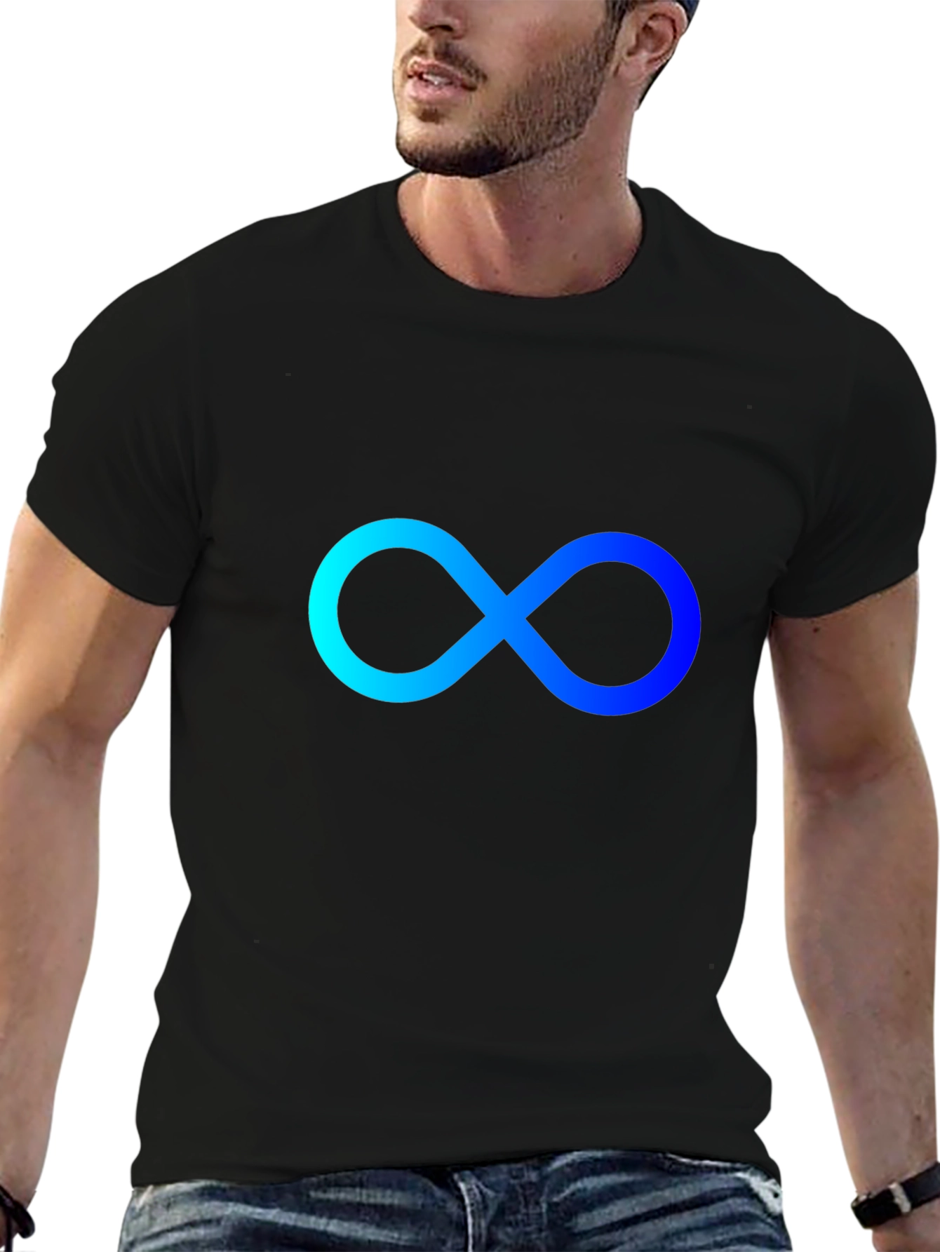 Infinity Symbol Black T-Shirt - Modern Style