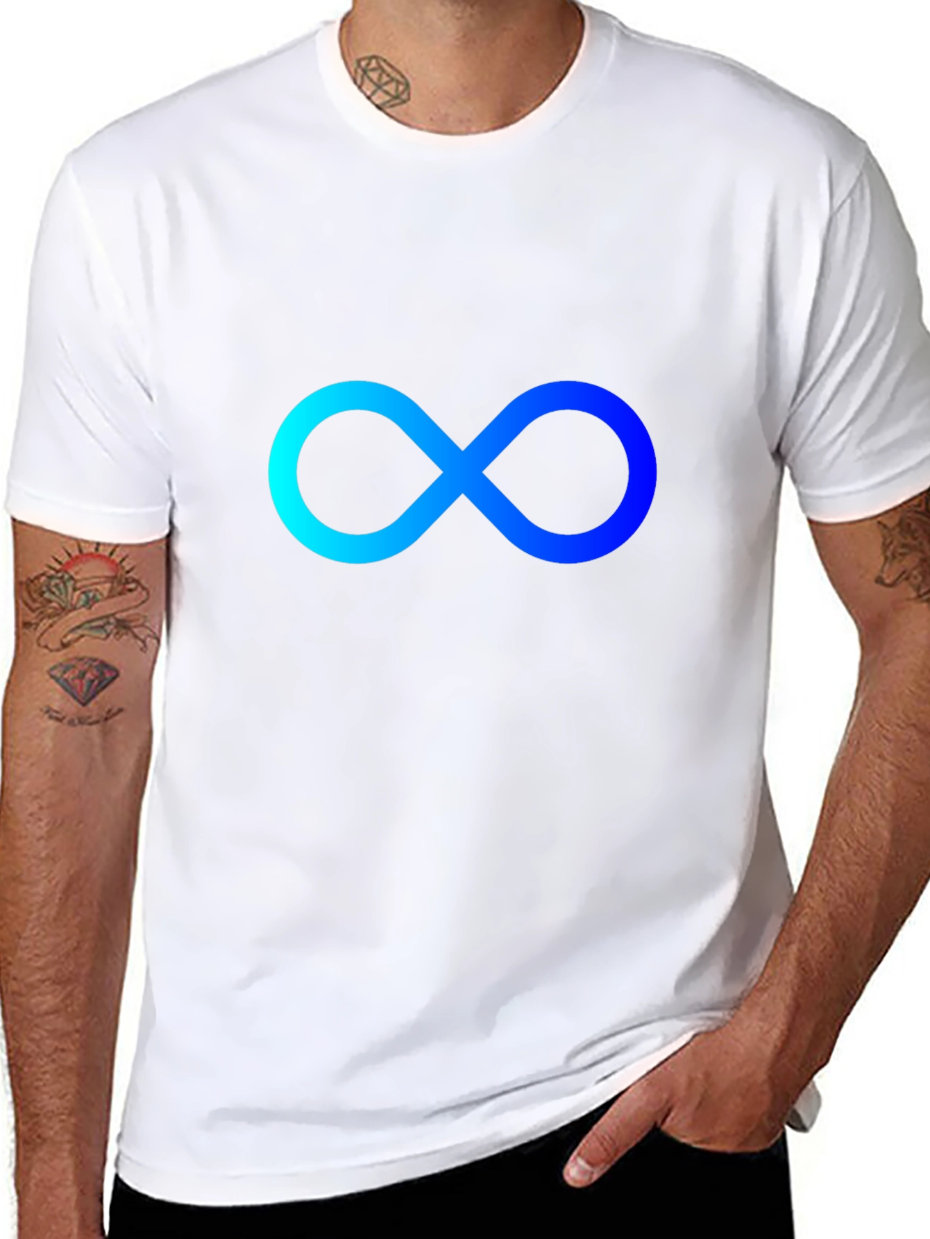 Infinity Symbol Black T-Shirt - Modern Style