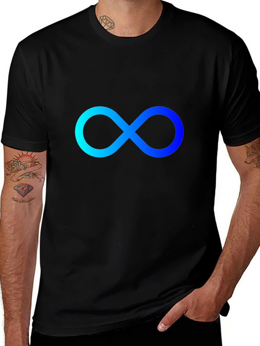 Infinity Symbol Black T-Shirt - Modern Style