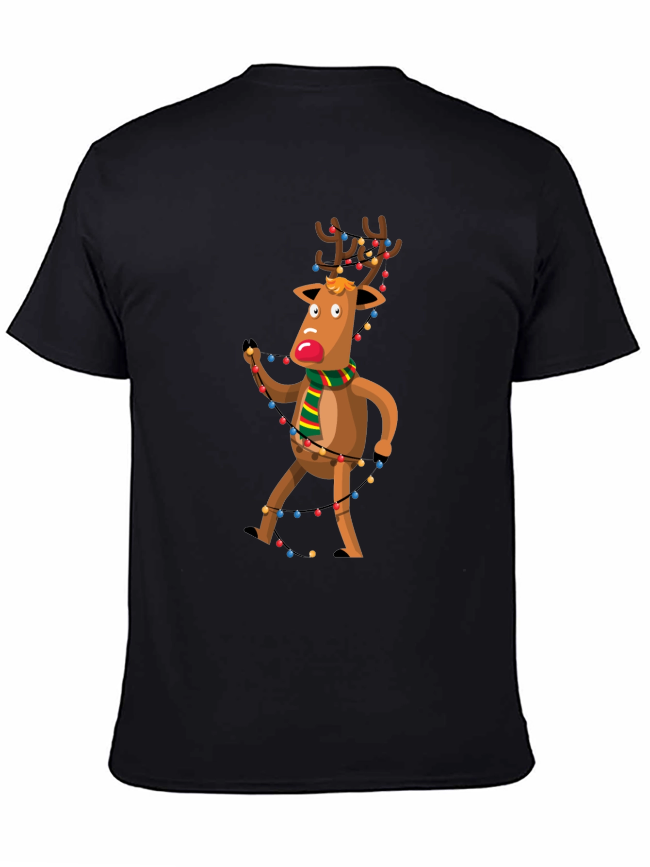 Festive Reindeer Graphic Tee - Holiday Cheer