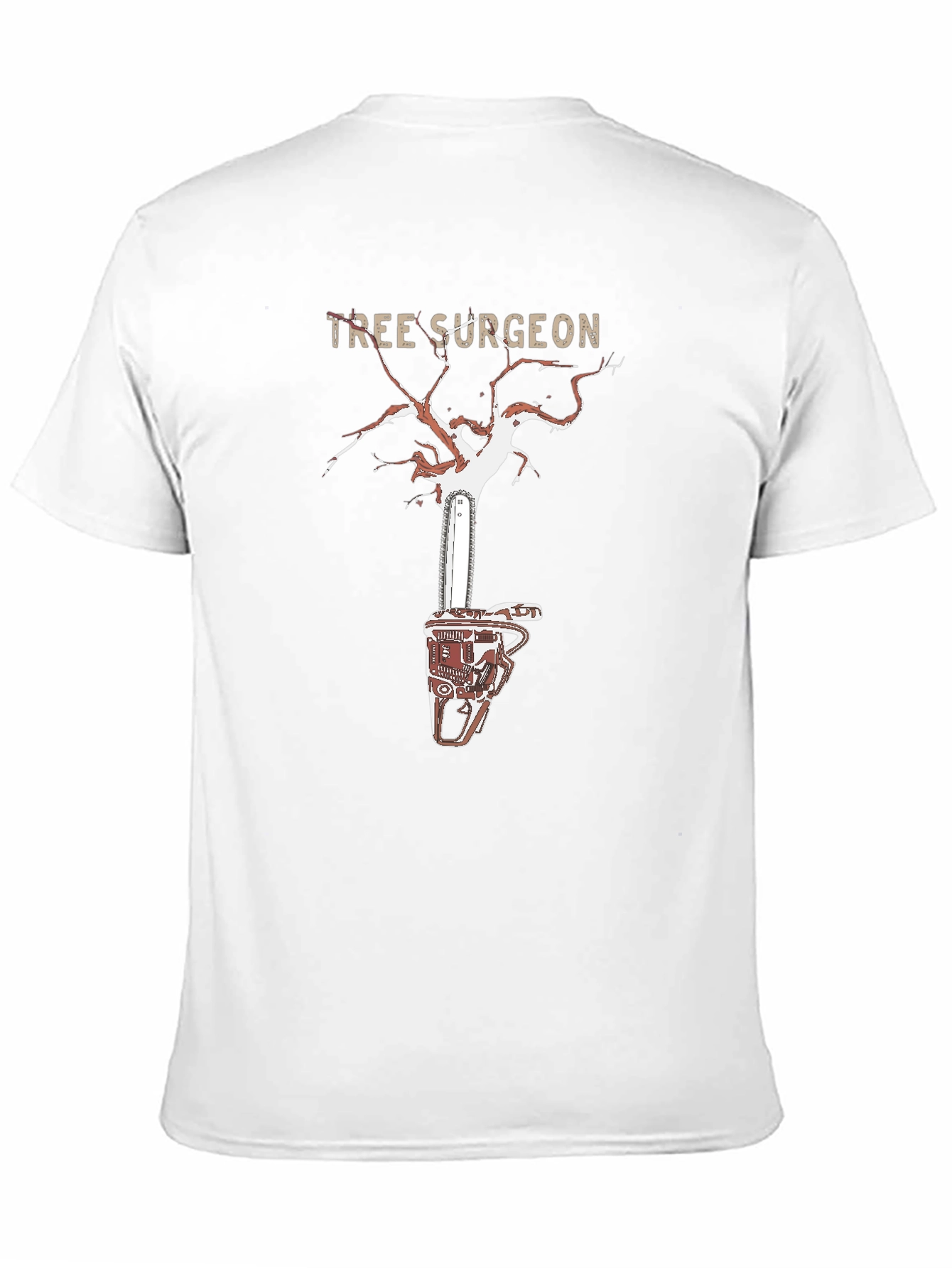 Tree Surgeon T-Shirt - Chainsaw Tree Design