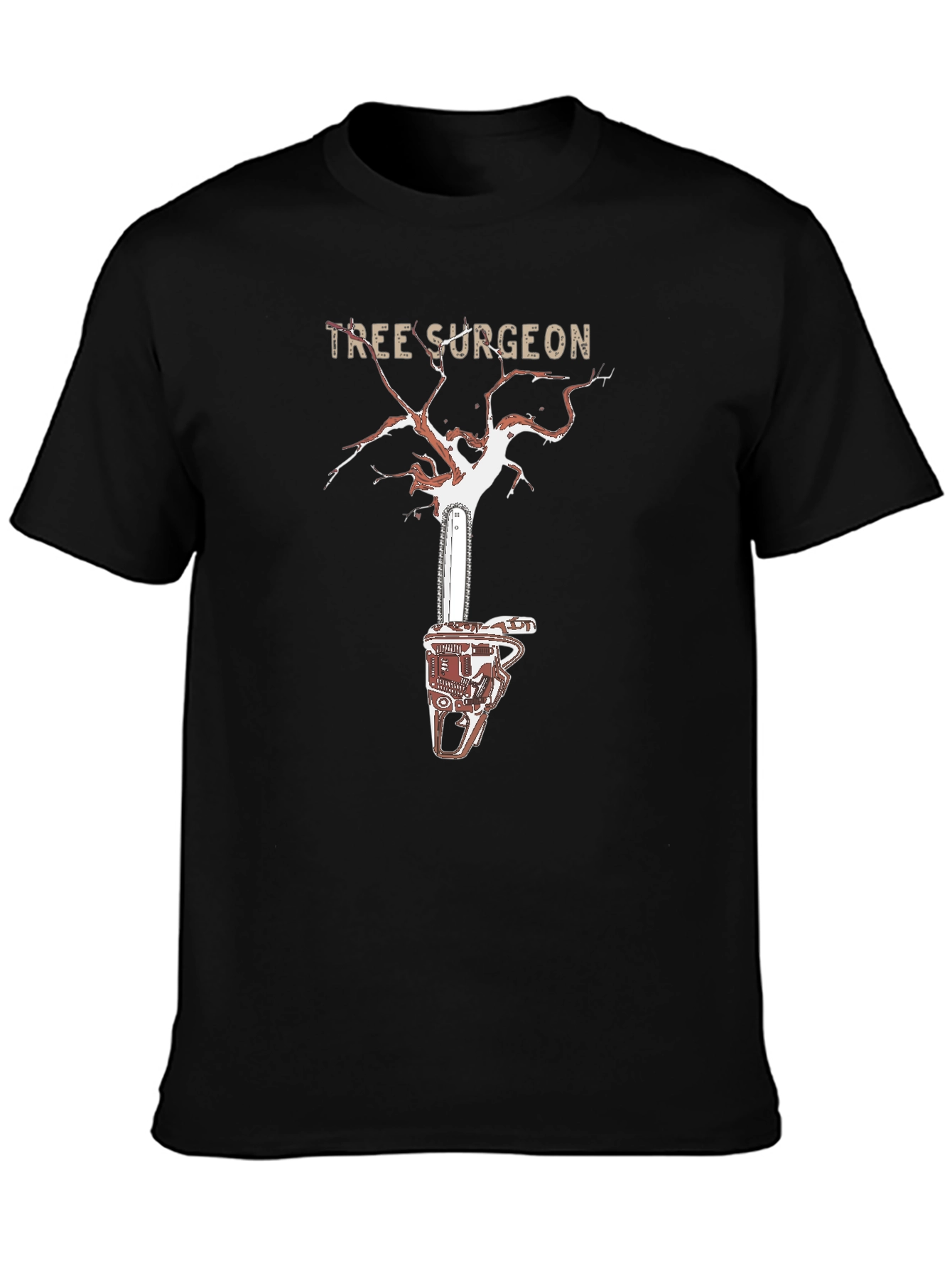Tree Surgeon T-Shirt - Chainsaw Tree Design