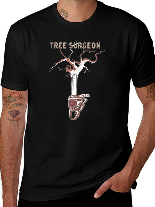 Tree Surgeon T-Shirt - Chainsaw Tree Design
