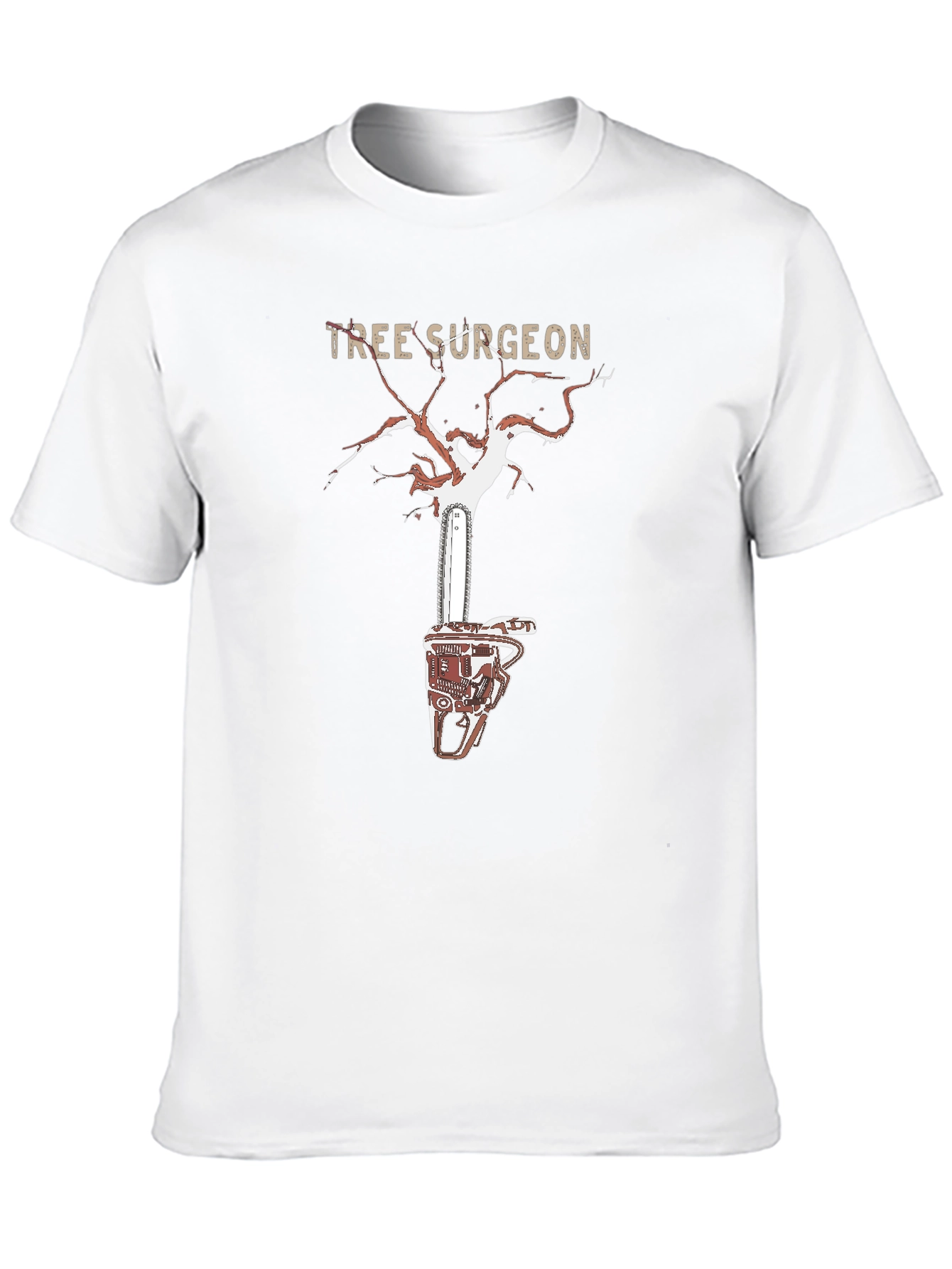 Tree Surgeon T-Shirt - Chainsaw Tree Design