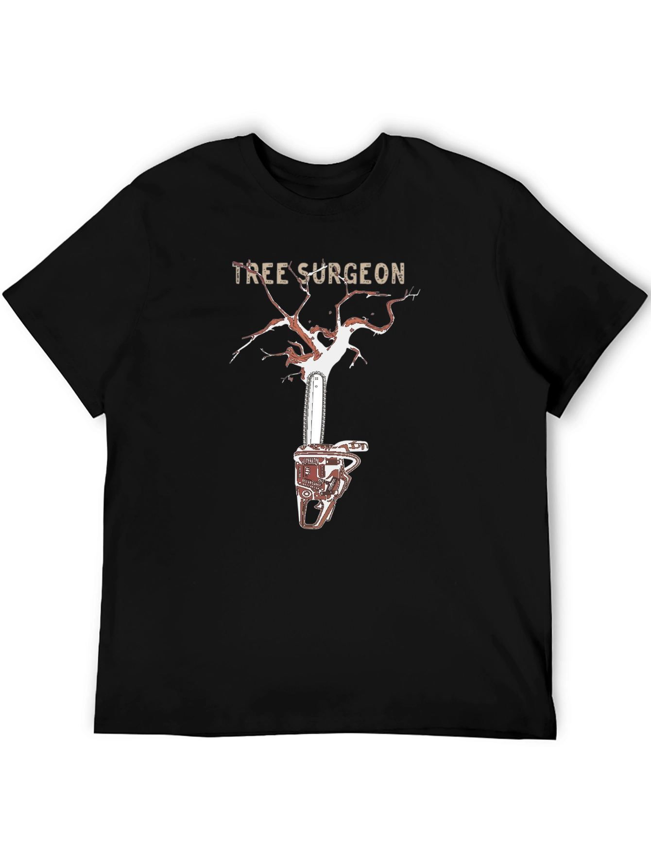 Tree Surgeon T-Shirt - Chainsaw Tree Design