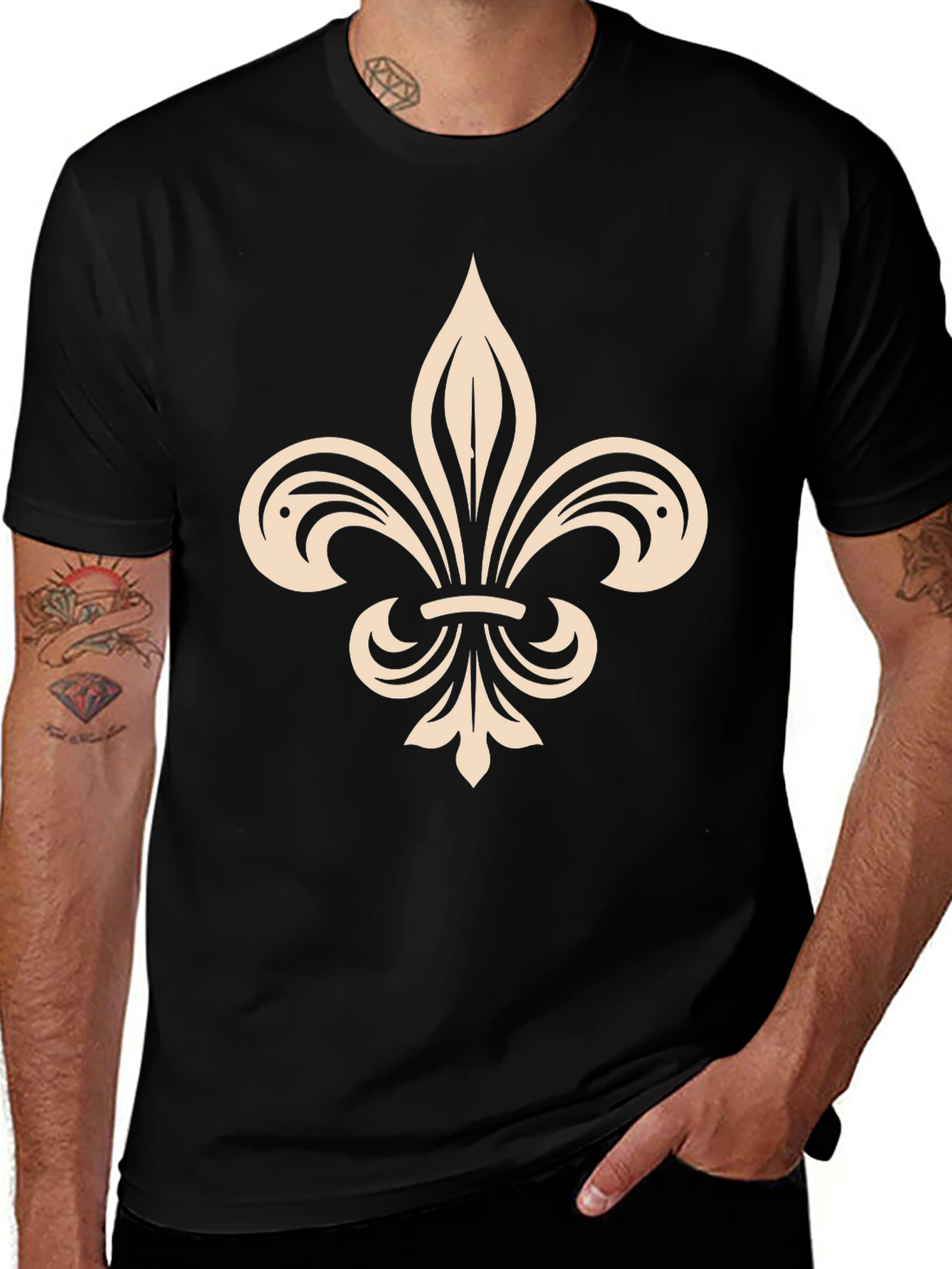 Fleur-de-lis Graphic Tee - Stylish Casual Wear