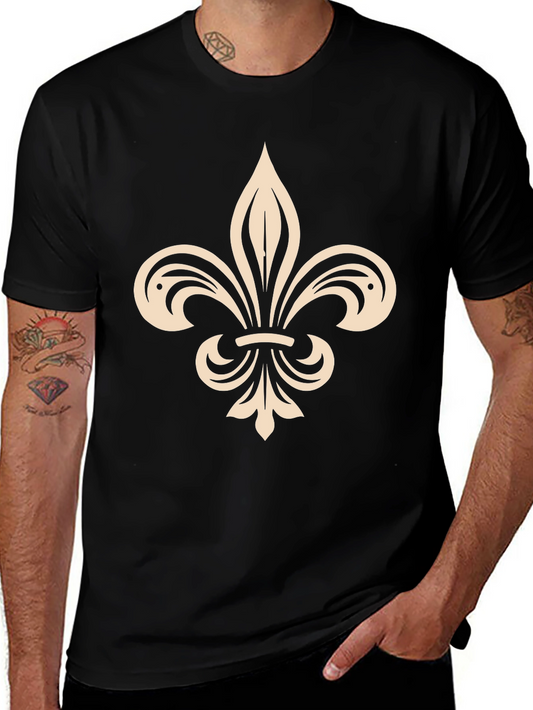 Fleur-de-lis Graphic Tee - Stylish Casual Wear
