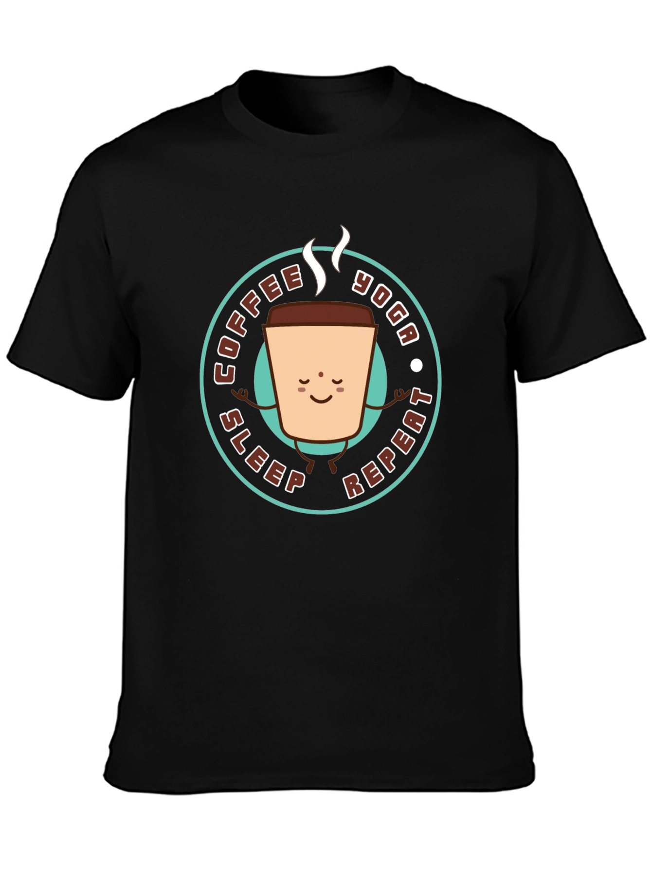 Coffee Yoga Sleep Repeat Graphic Tee
