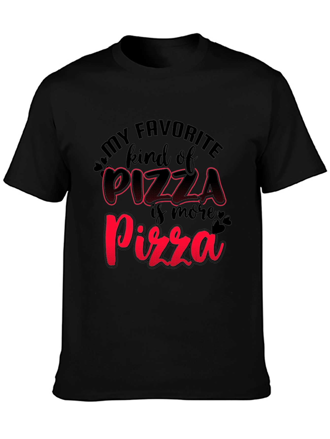 Pizza Lovers Black T-Shirt