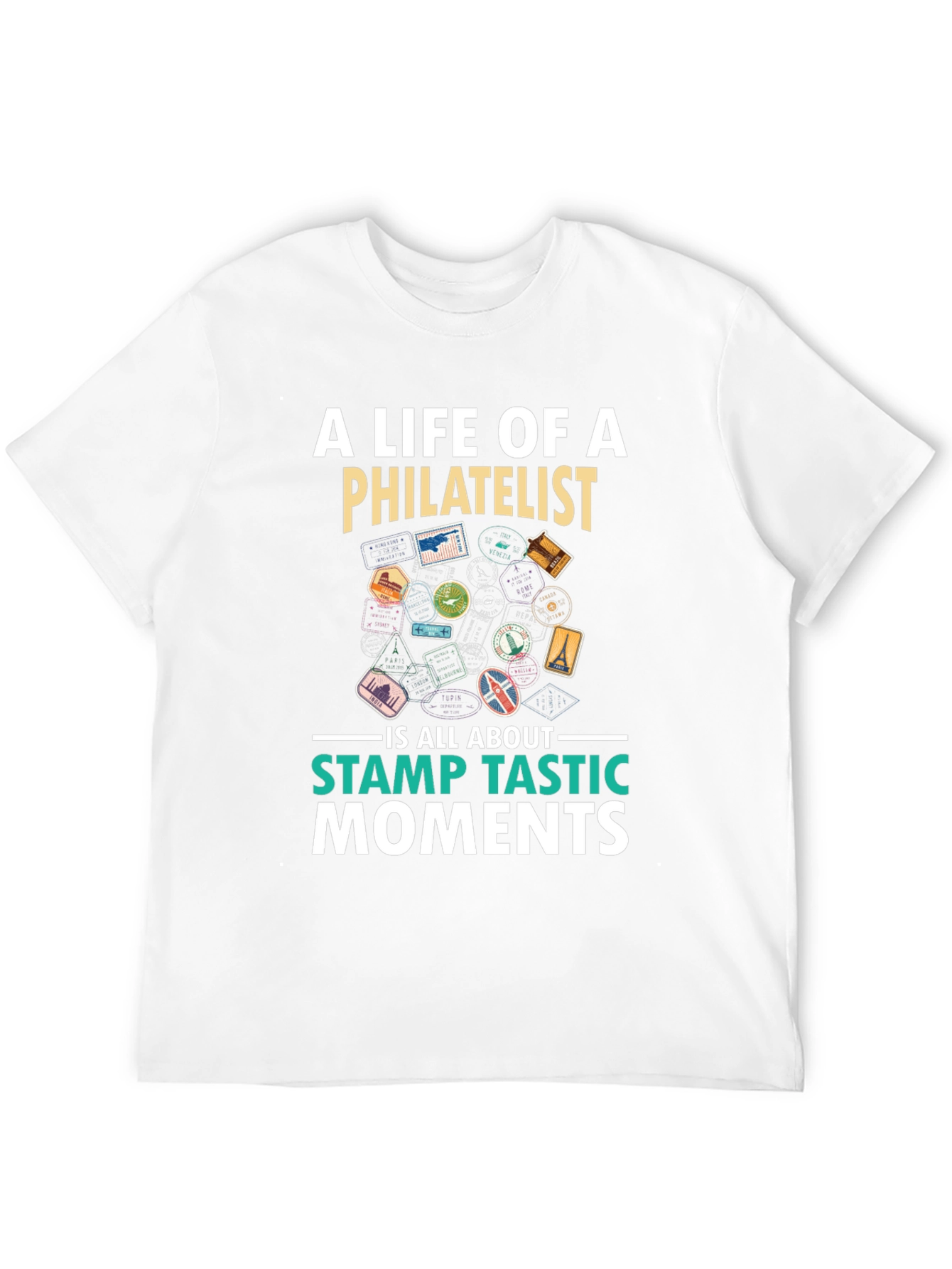 Philatelist Stamp Tastic Moments Black T-Shirt