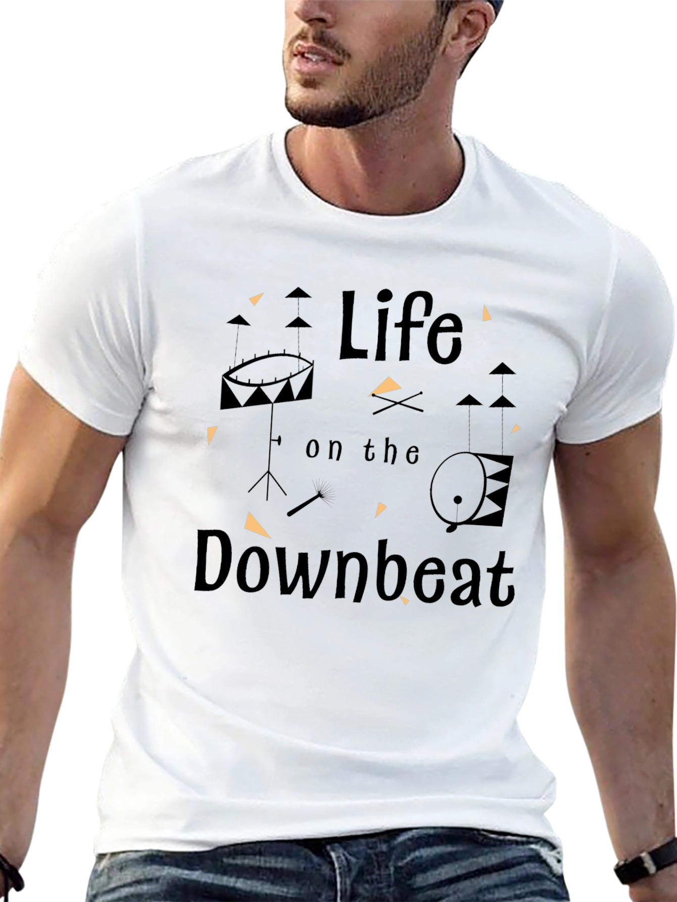 Life on the Downbeat Black T-Shirt