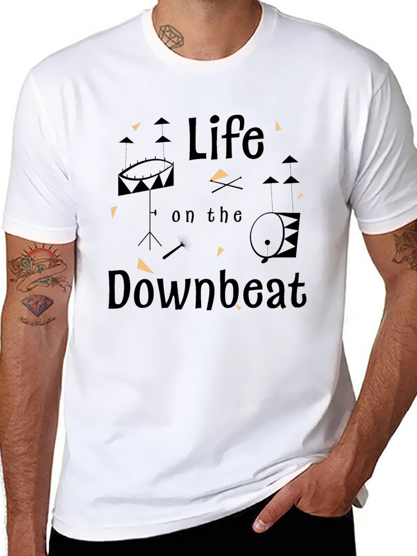 Life on the Downbeat Black T-Shirt