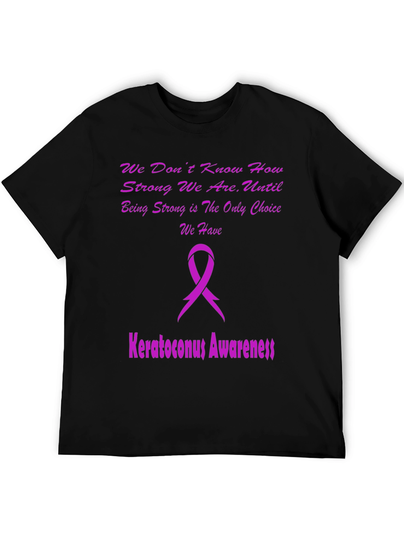 Keratoconus Awareness T-Shirt - Purple Ribbon Design