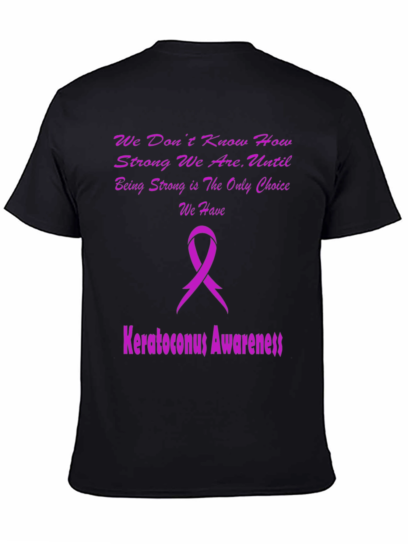 Keratoconus Awareness T-Shirt - Purple Ribbon Design