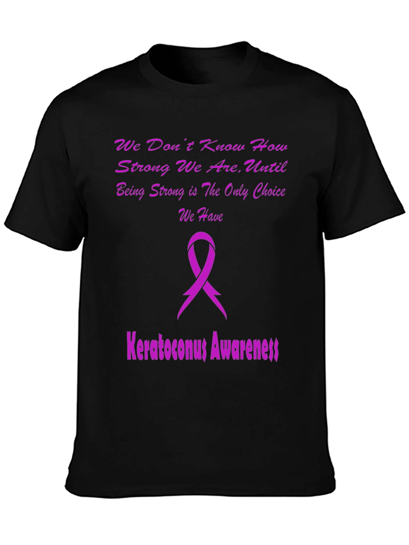 Keratoconus Awareness T-Shirt - Purple Ribbon Design